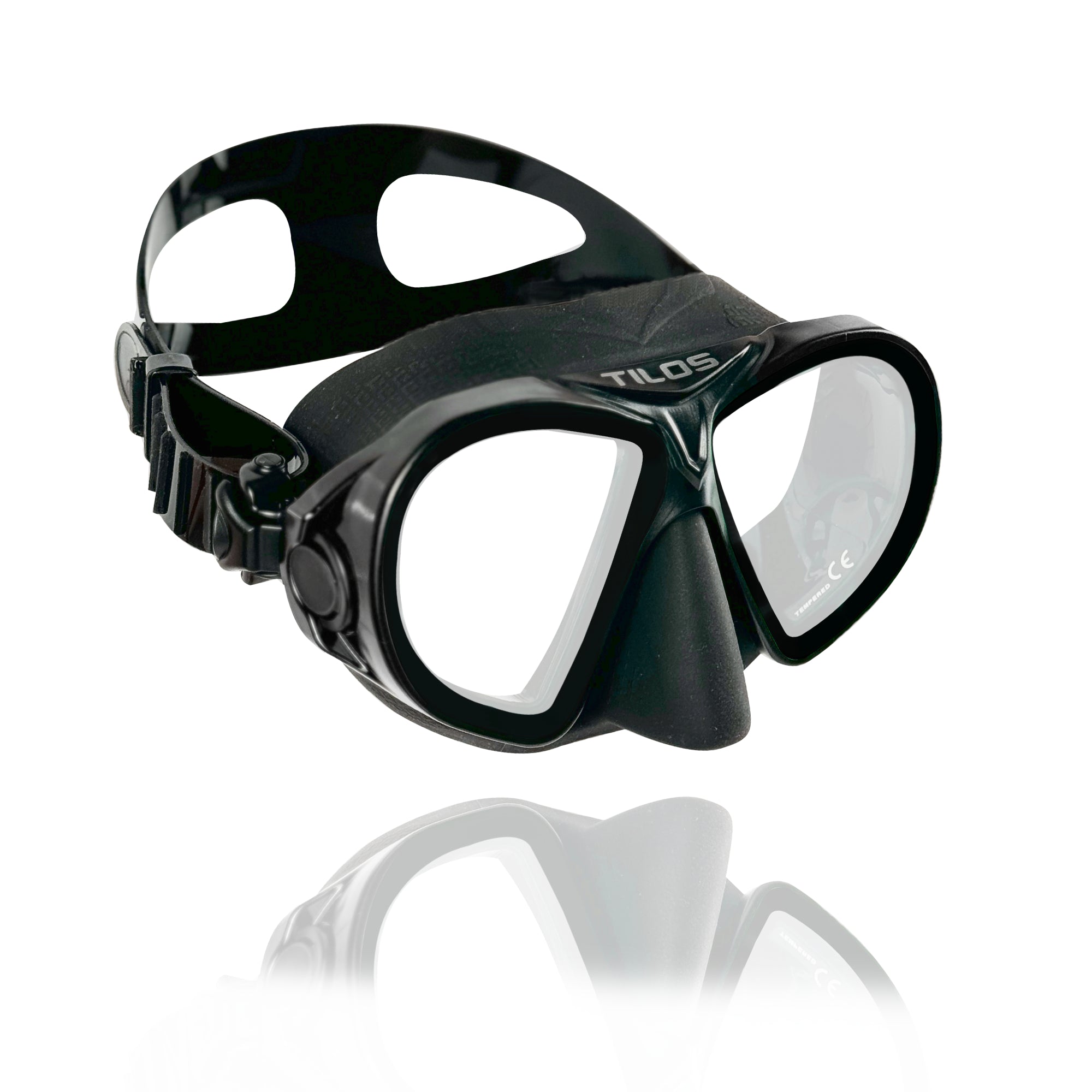 AquaStalk Dive Mask - Anti-Glare Low-Volume Snorkeling Mask with Ultra-Wide Vision & Quick-Release Buckles for Seamless Freediving Adventures