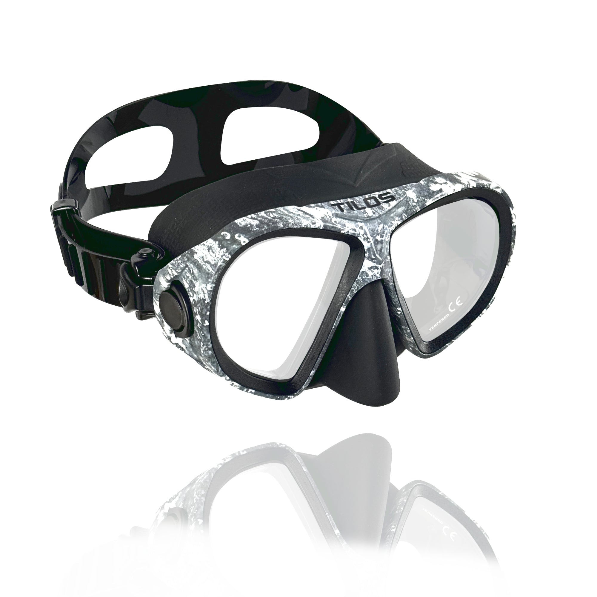 AquaStalk Dive Mask - Anti-Glare Low-Volume Snorkeling Mask with Ultra-Wide Vision & Quick-Release Buckles for Seamless Freediving Adventures