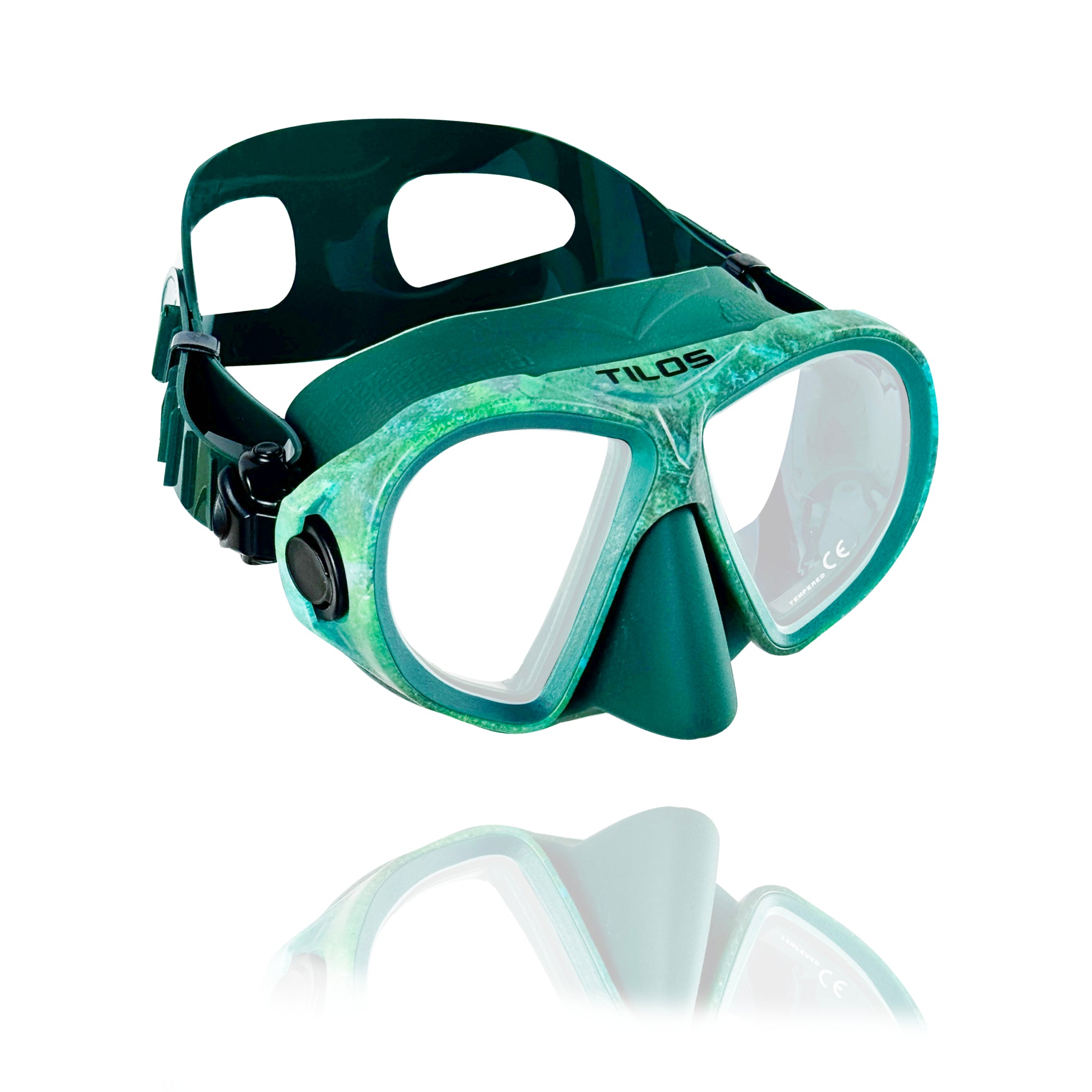 AquaStalk Dive Mask - Anti-Glare Low-Volume Snorkeling Mask with Ultra-Wide Vision & Quick-Release Buckles for Seamless Freediving Adventures