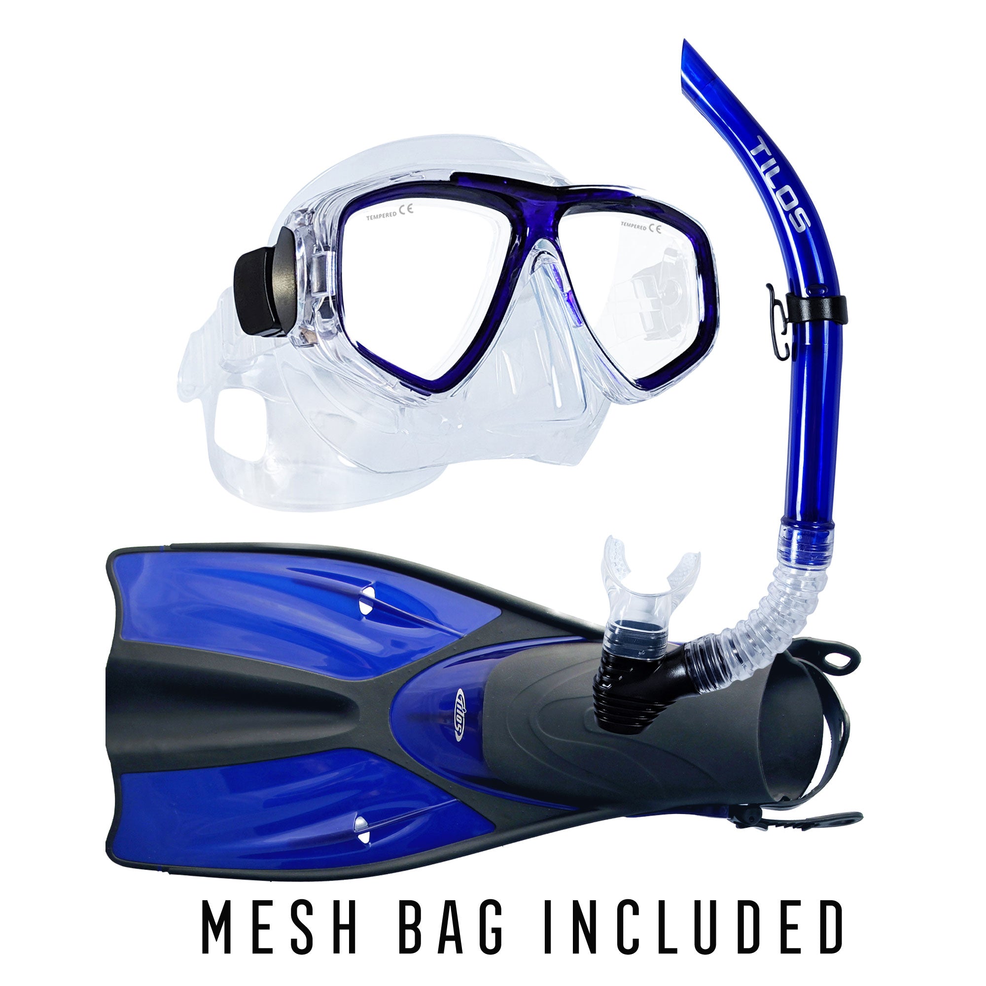 Fantasia Mask, U-Pro II Snorkel, and Getaway Fin Snorkeling Package - Your Complete Underwater Adventure Kit