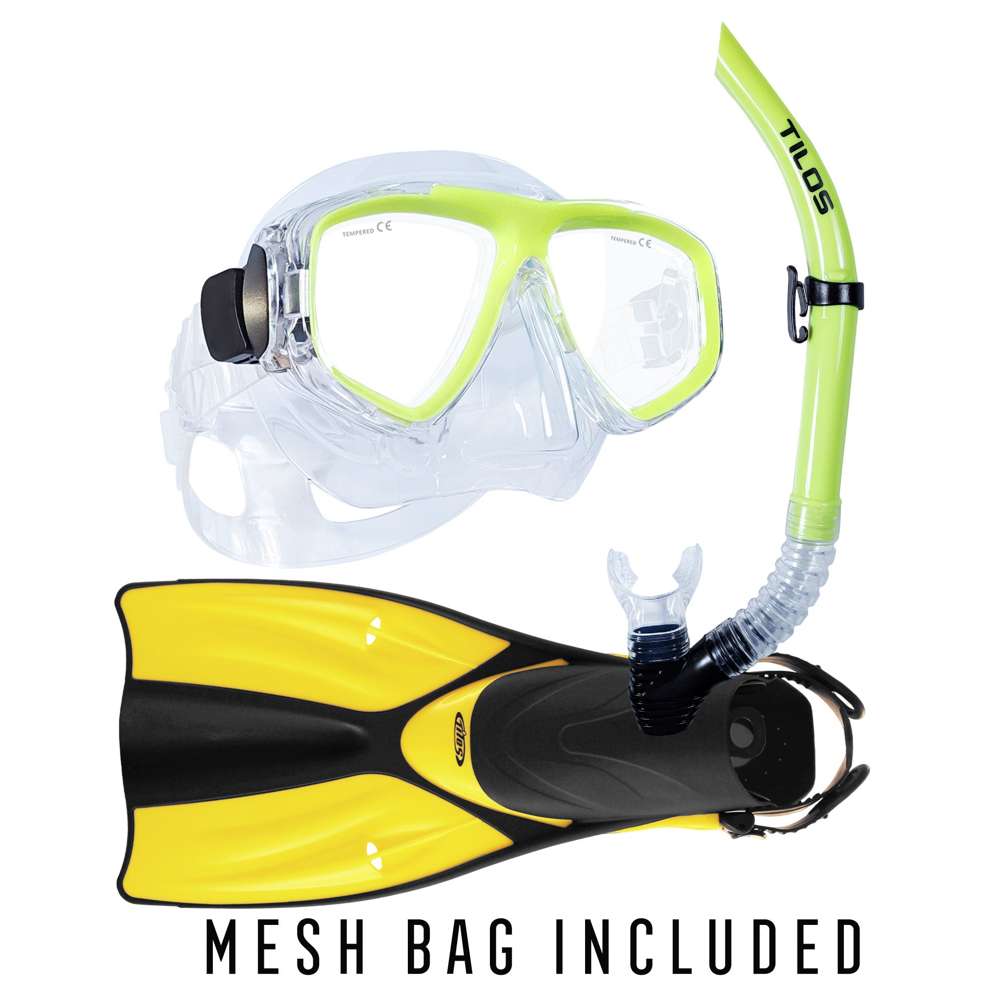 Fantasia Mask, U-Pro II Snorkel, and Getaway Fin Snorkeling Package - Your Complete Underwater Adventure Kit