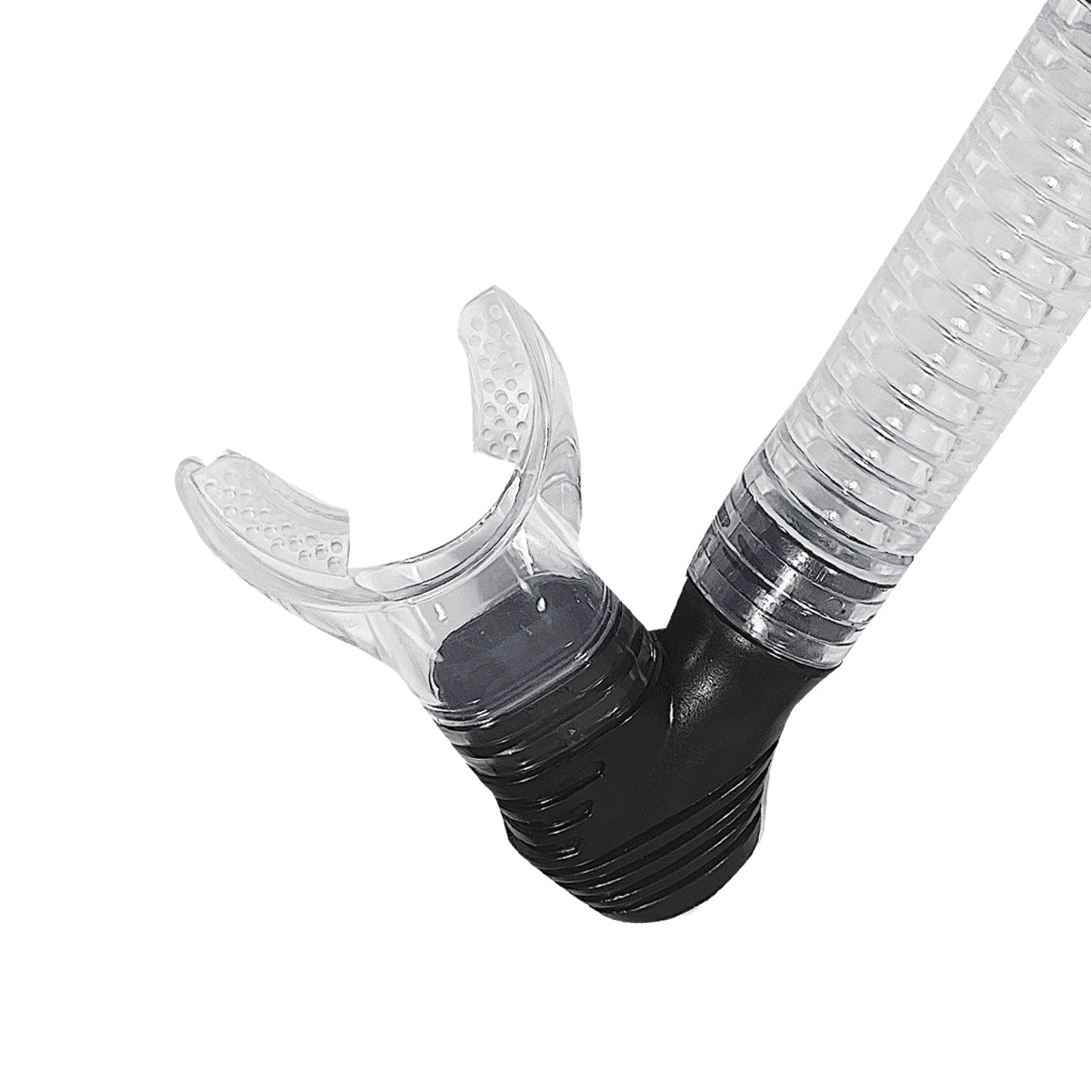 Diver using the Tilos U-Pro Diver Purge Snorkel