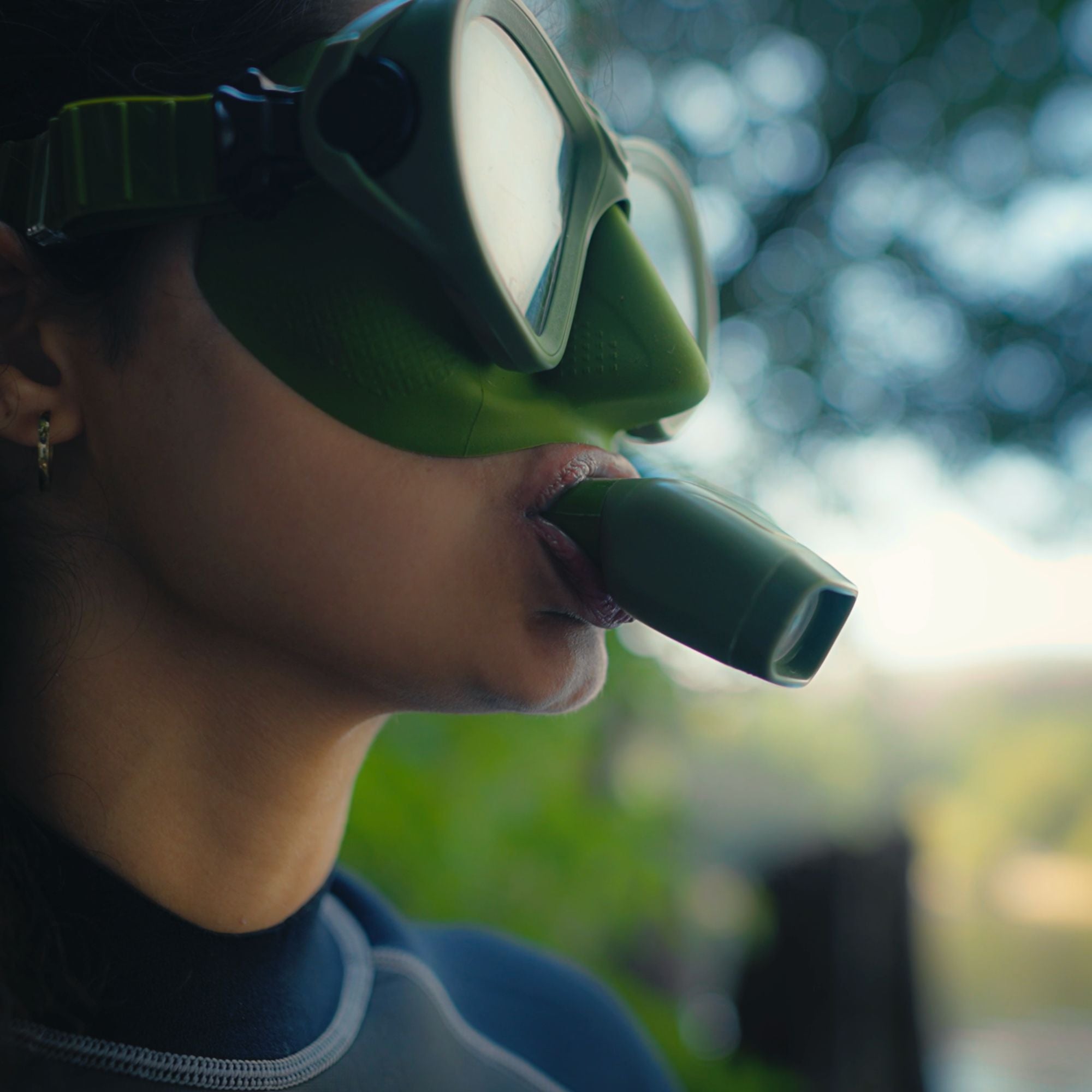 Aquastalk Mask with Hi-Flow II Semi-Dry Snorkel