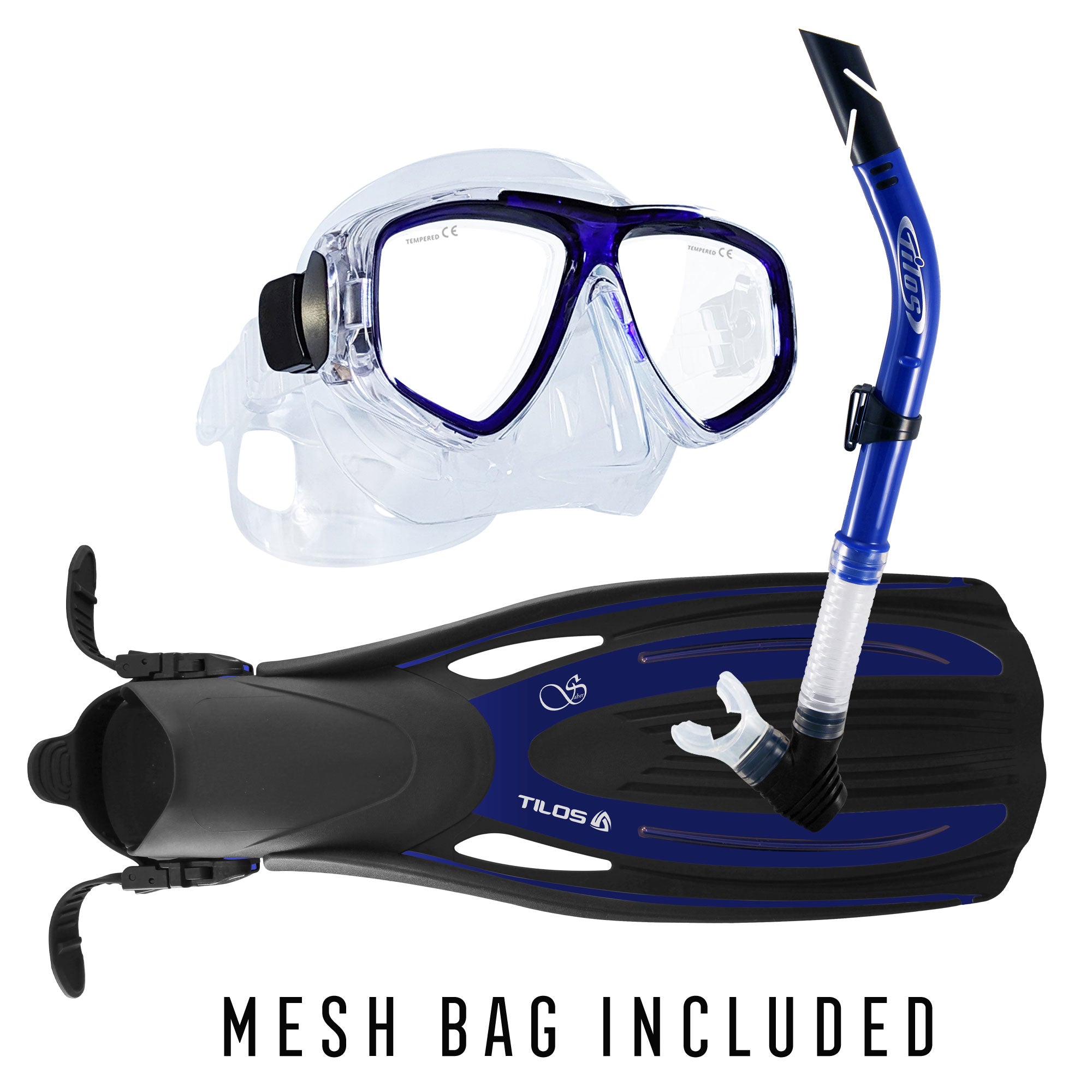 Fantasia Mask with Splash Snorkel and Saber OH Fins Package