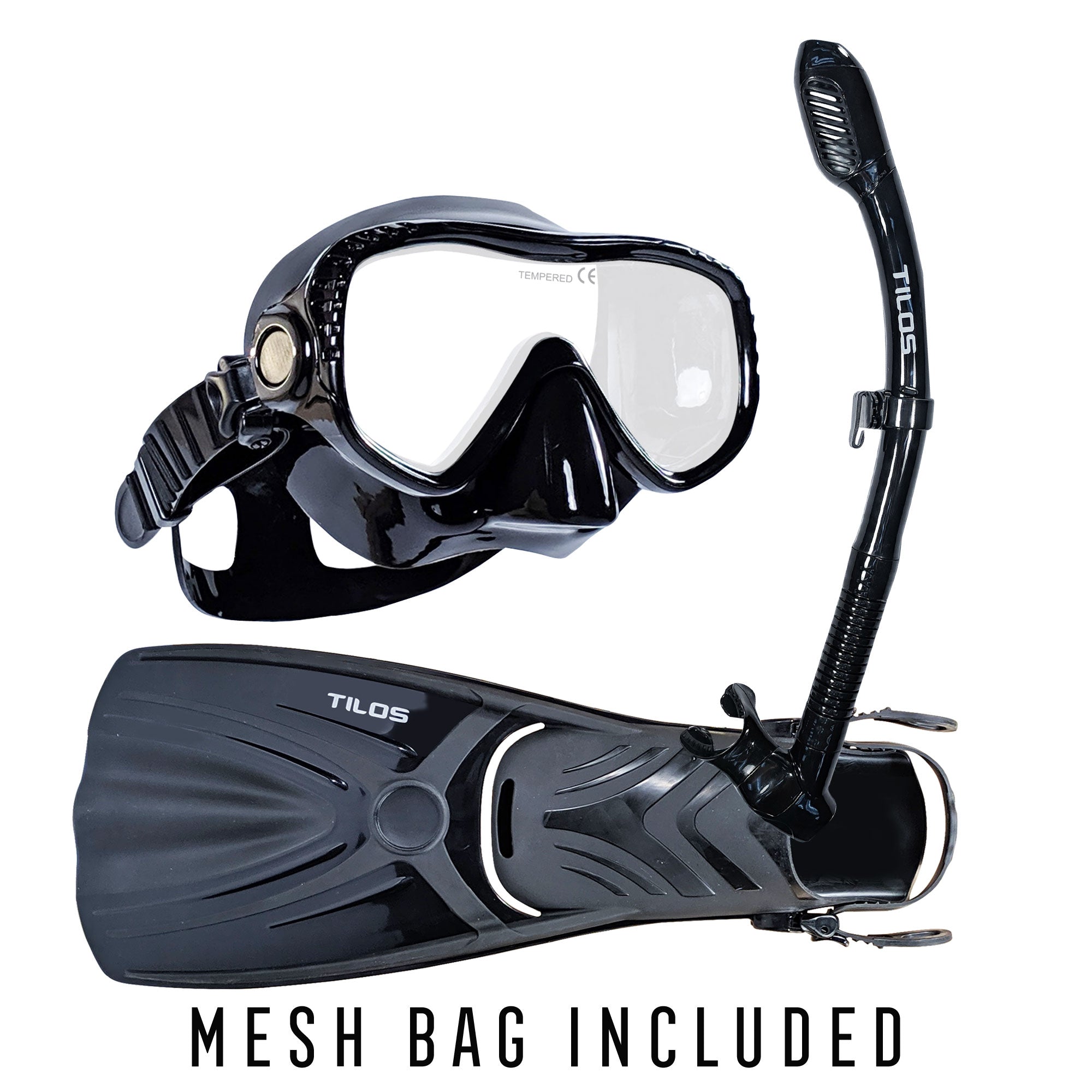 Visionary II Mask with Diver Sleek Dry Snorkel and Aubade OH Fins Package