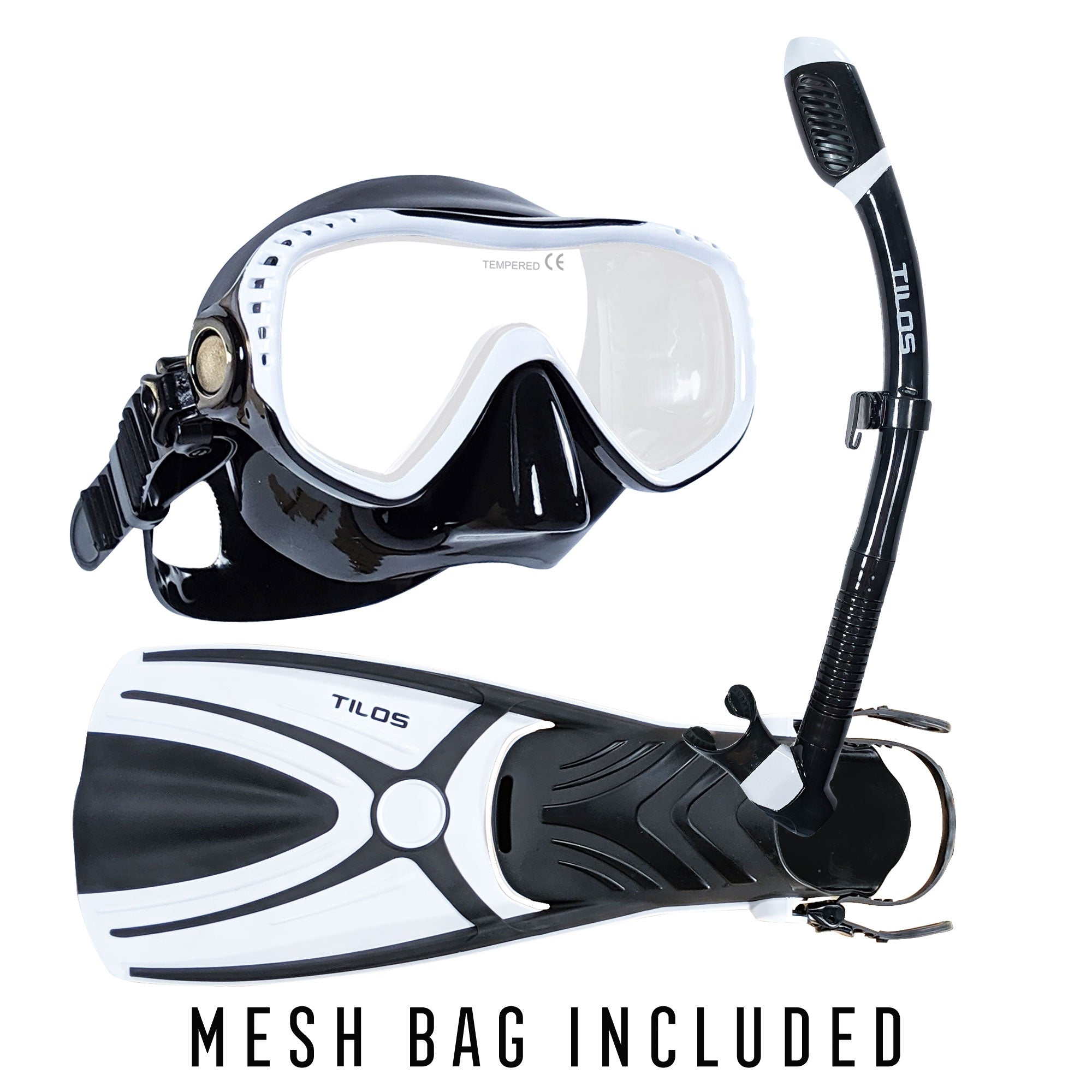 Visionary II Mask with Diver Sleek Dry Snorkel and Aubade OH Fins Package