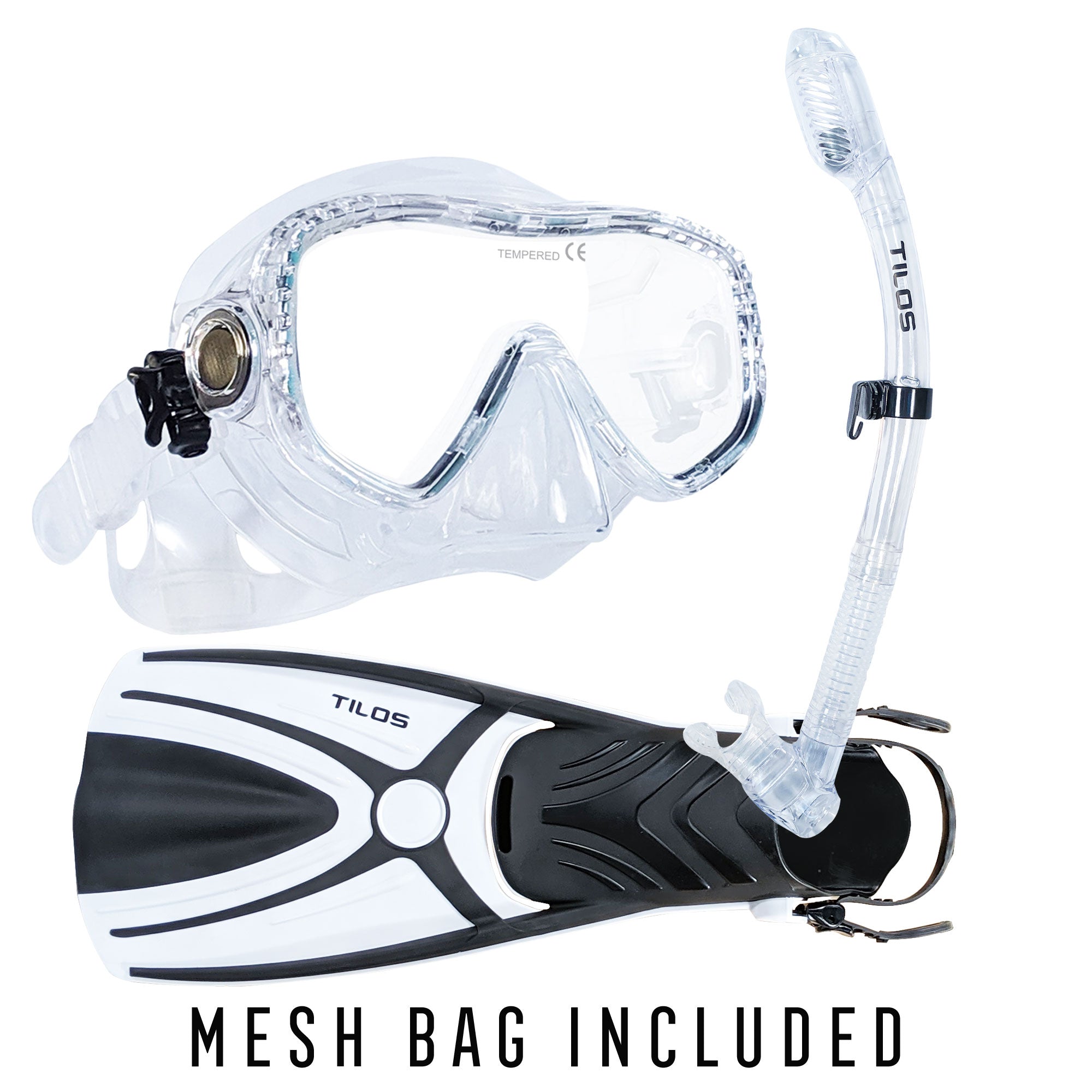 Visionary II Mask with Diver Sleek Dry Snorkel and Aubade OH Fins Package