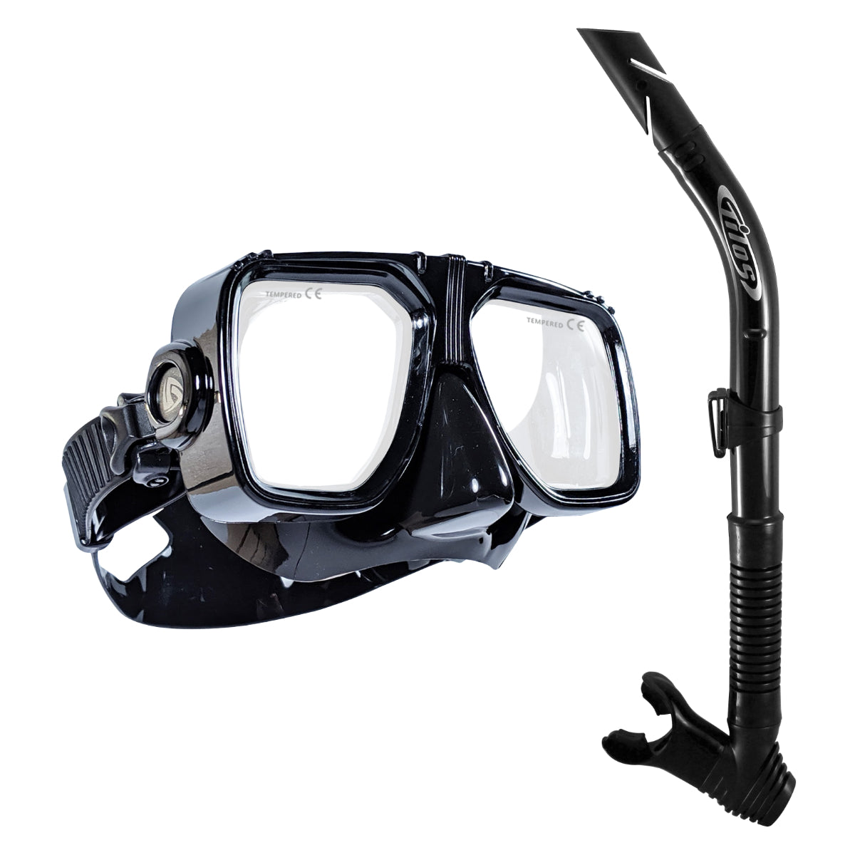 Universal Mask with Splash Snorkel Combo Set - Prescription-Ready Dive Gear for Crystal-Clear Underwater Adventures