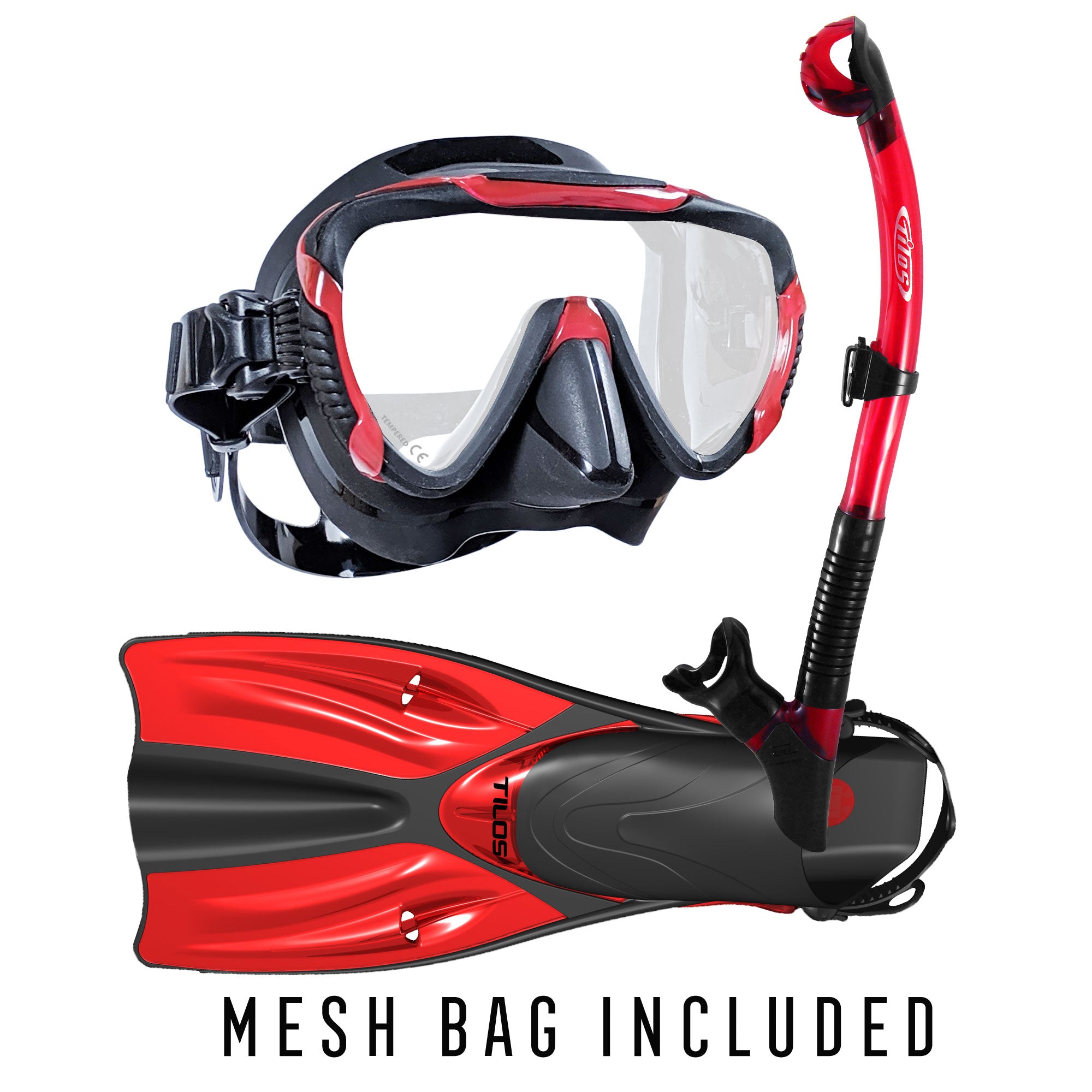 Morphi Mask with Orion Dry Snorkel and Getaway OH Fins Package