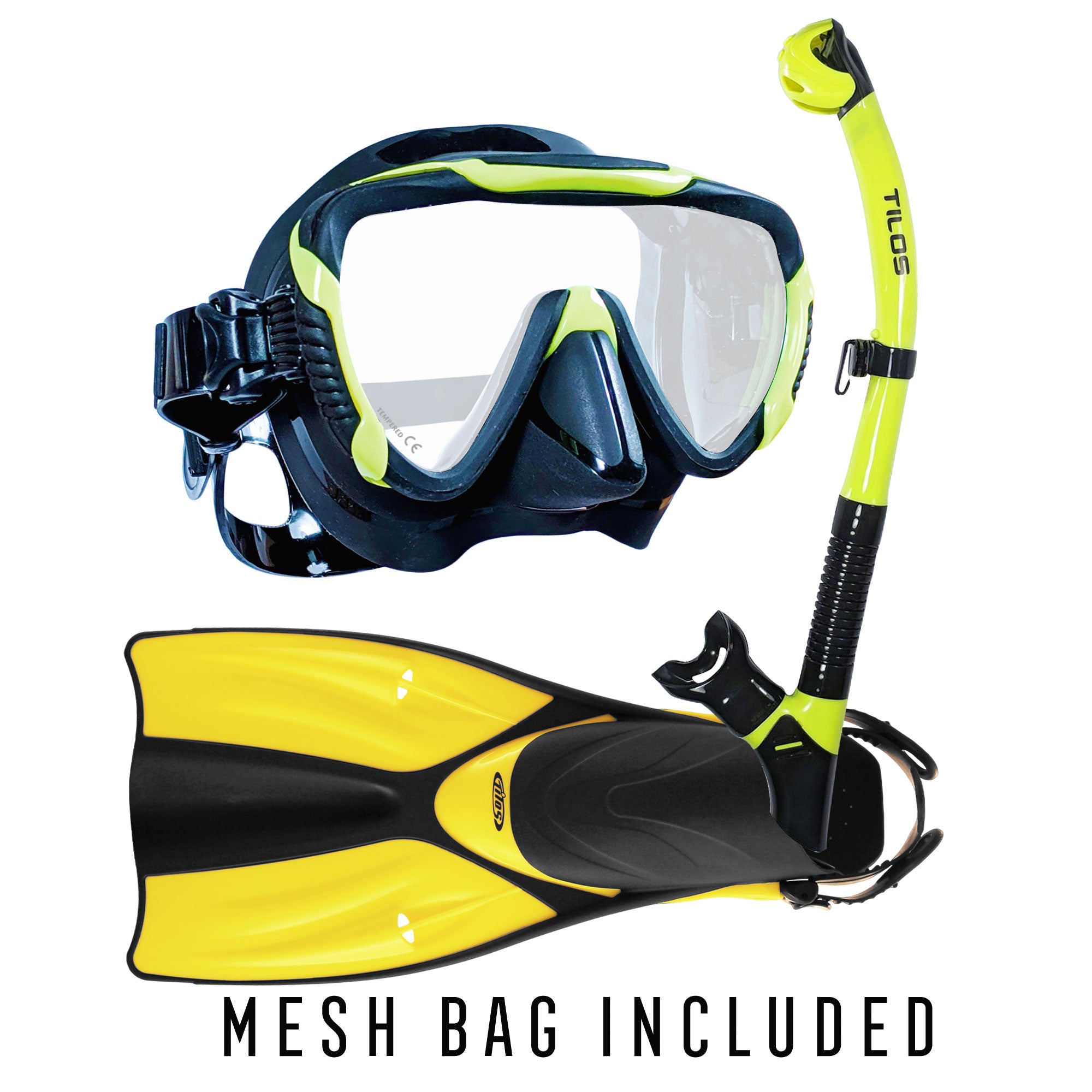 Morphi Mask with Orion Dry Snorkel and Getaway OH Fins Package