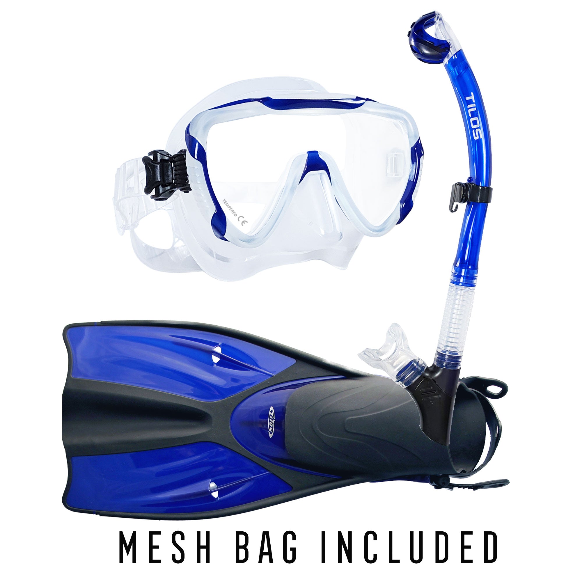 Morphi Mask with Orion Dry Snorkel and Getaway OH Fins Package