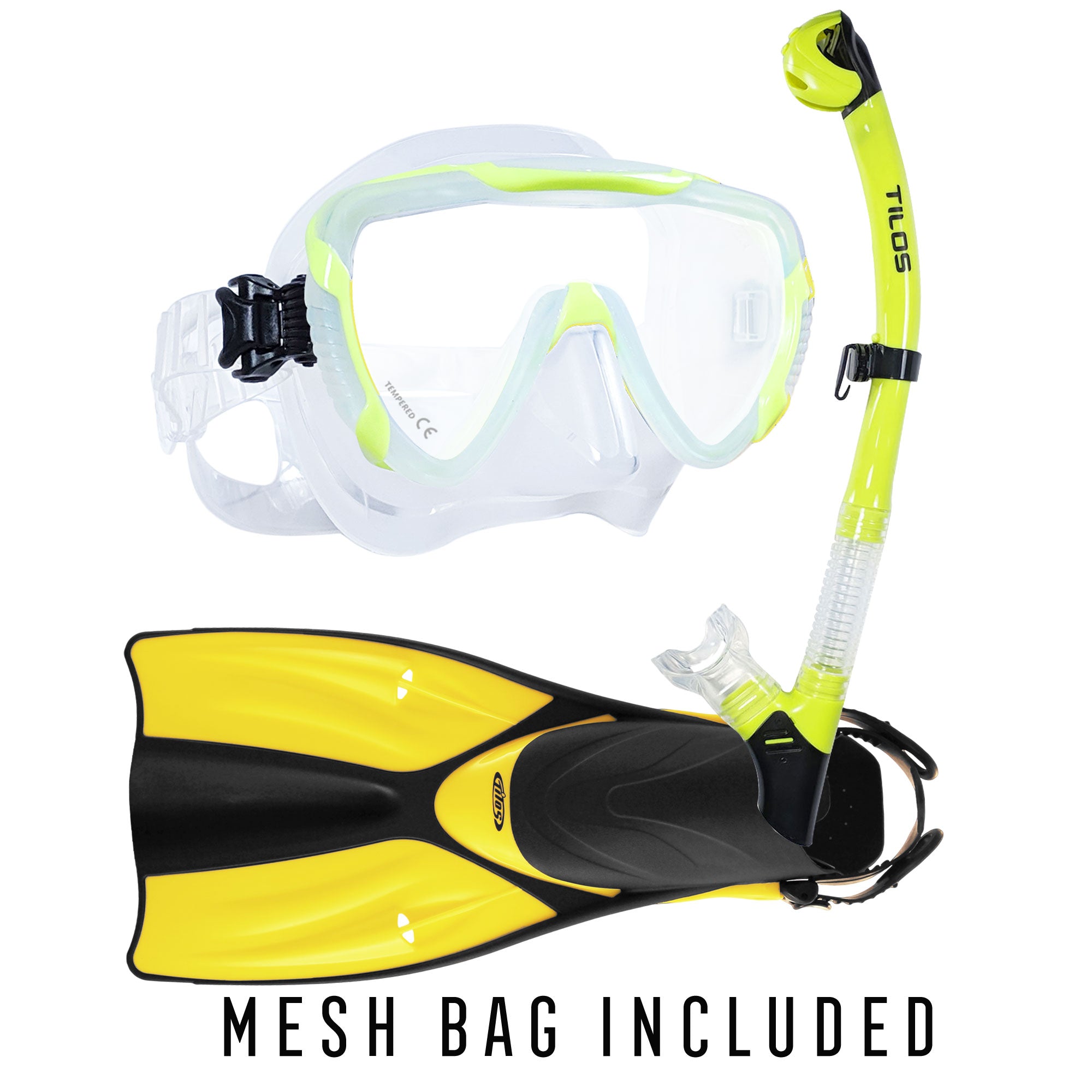 Morphi Mask with Orion Dry Snorkel and Getaway OH Fins Package