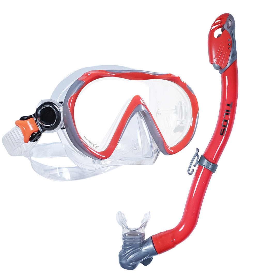 Tilos Jovie Mask with SOS Whistle Dry Snorkel Jr. Combo Set | Tilos
