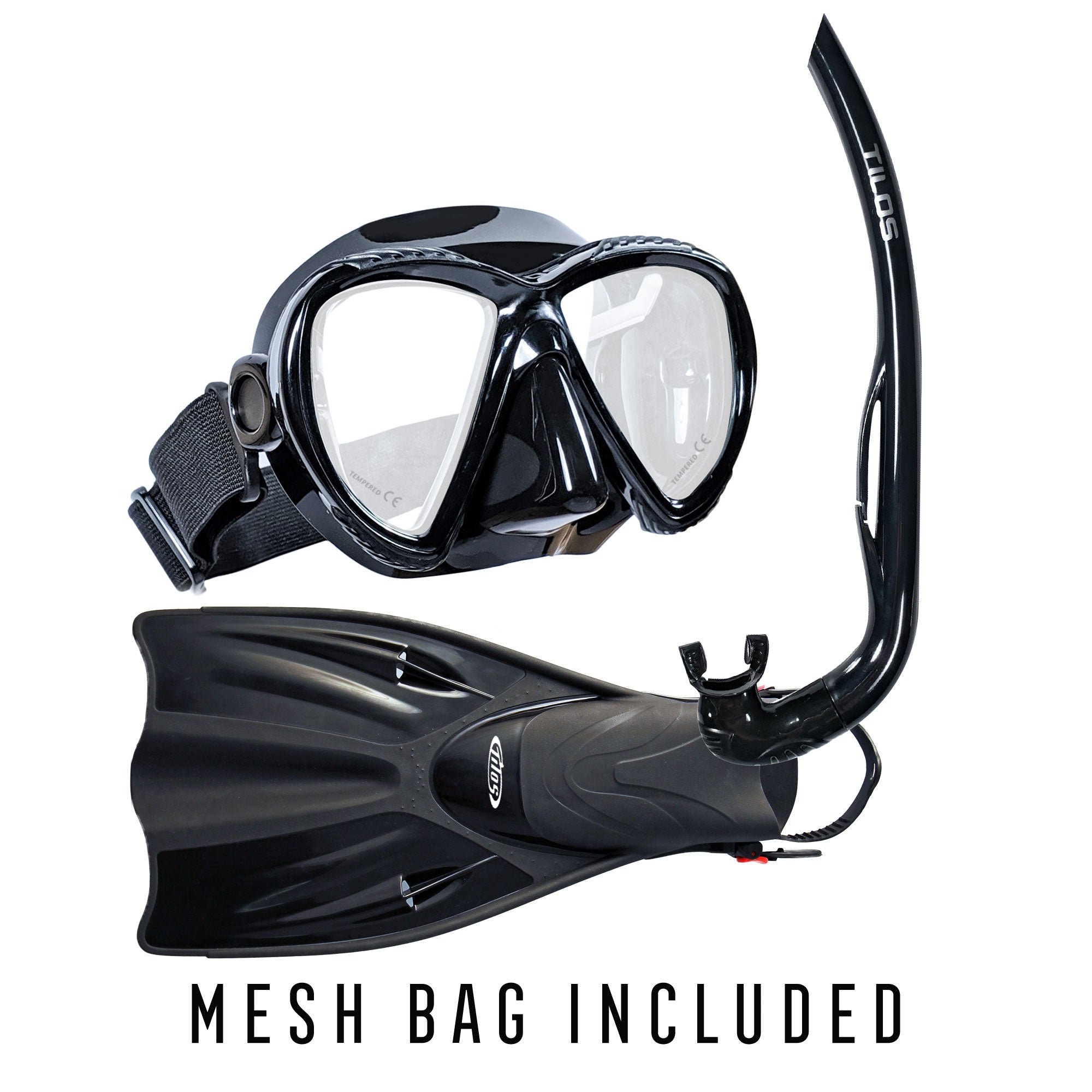 Cogito Mask with Basic J Snorkel and Getaway Fins
