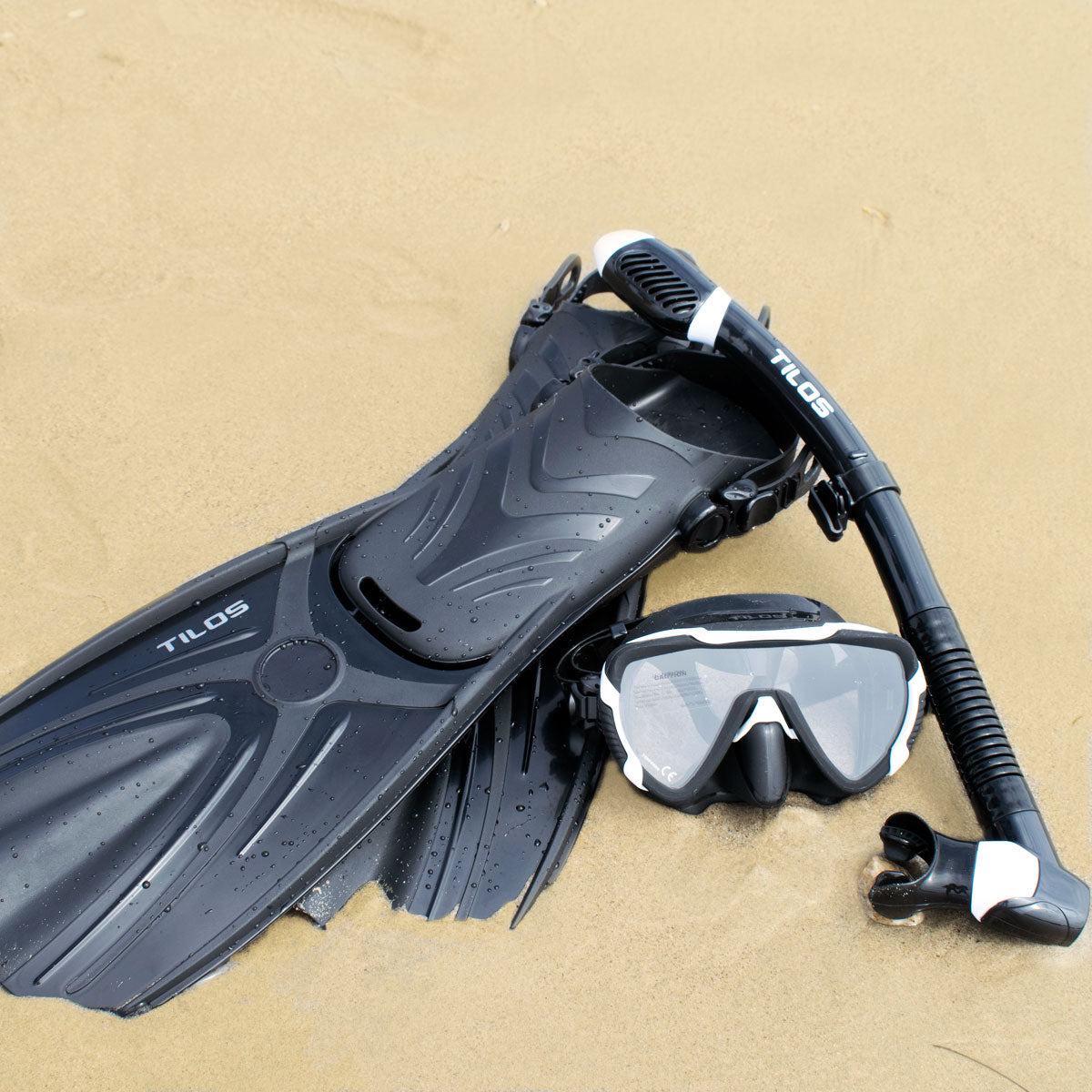 Morphi Mask with Diver Sleek Dry Snorkel and Aubade Fins Package