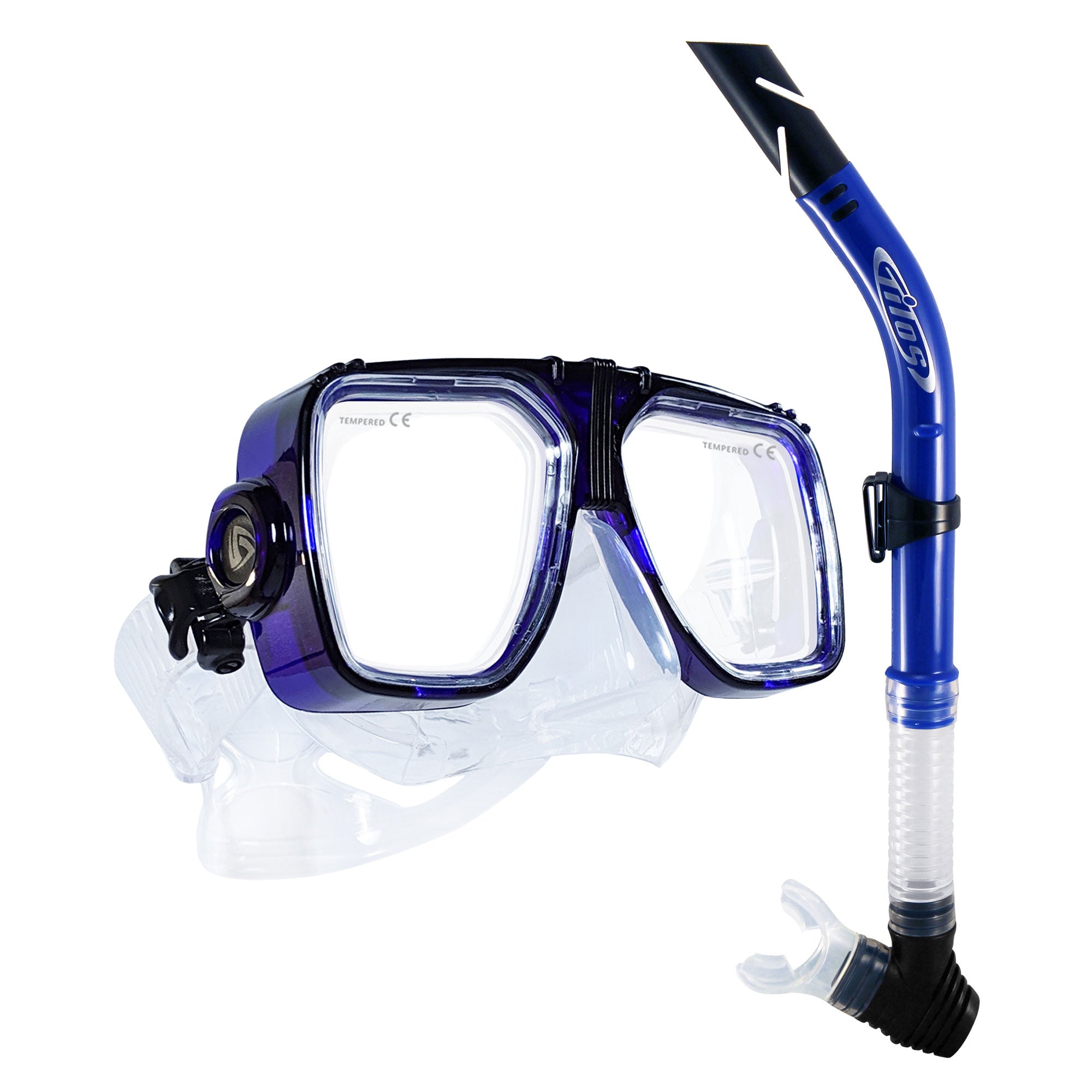 Universal Mask with Splash Snorkel Combo Set - Prescription-Ready Dive Gear for Crystal-Clear Underwater Adventures