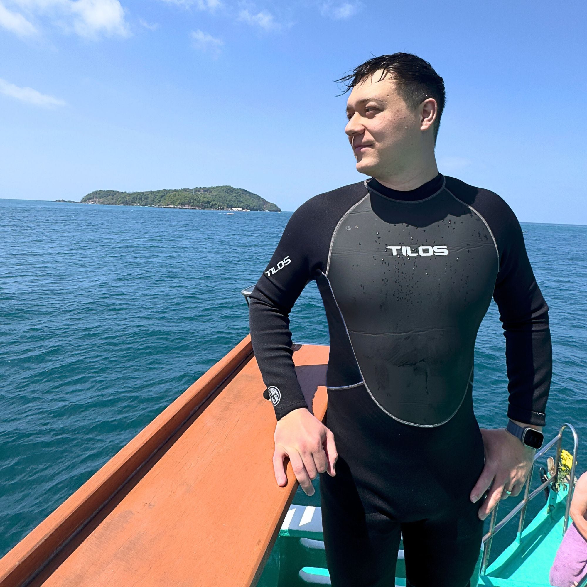 Tilos 3/2mm Jumpsuit — mens wetsuit front view