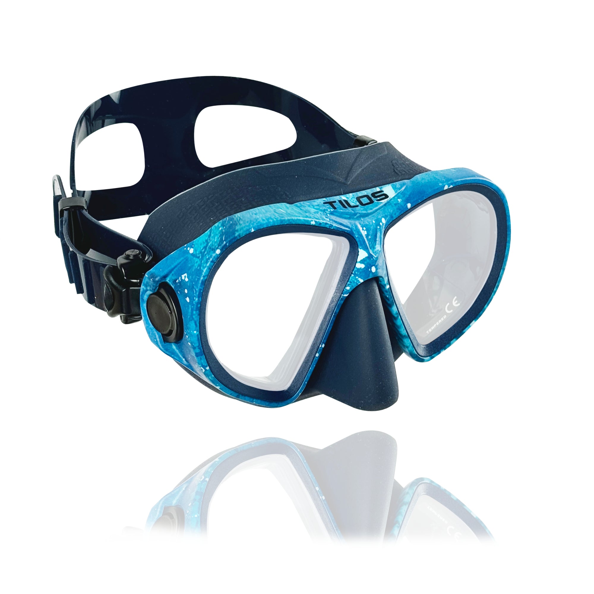 AquaStalk Dive Mask - Anti-Glare Low-Volume Snorkeling Mask with Ultra-Wide Vision & Quick-Release Buckles for Seamless Freediving Adventures