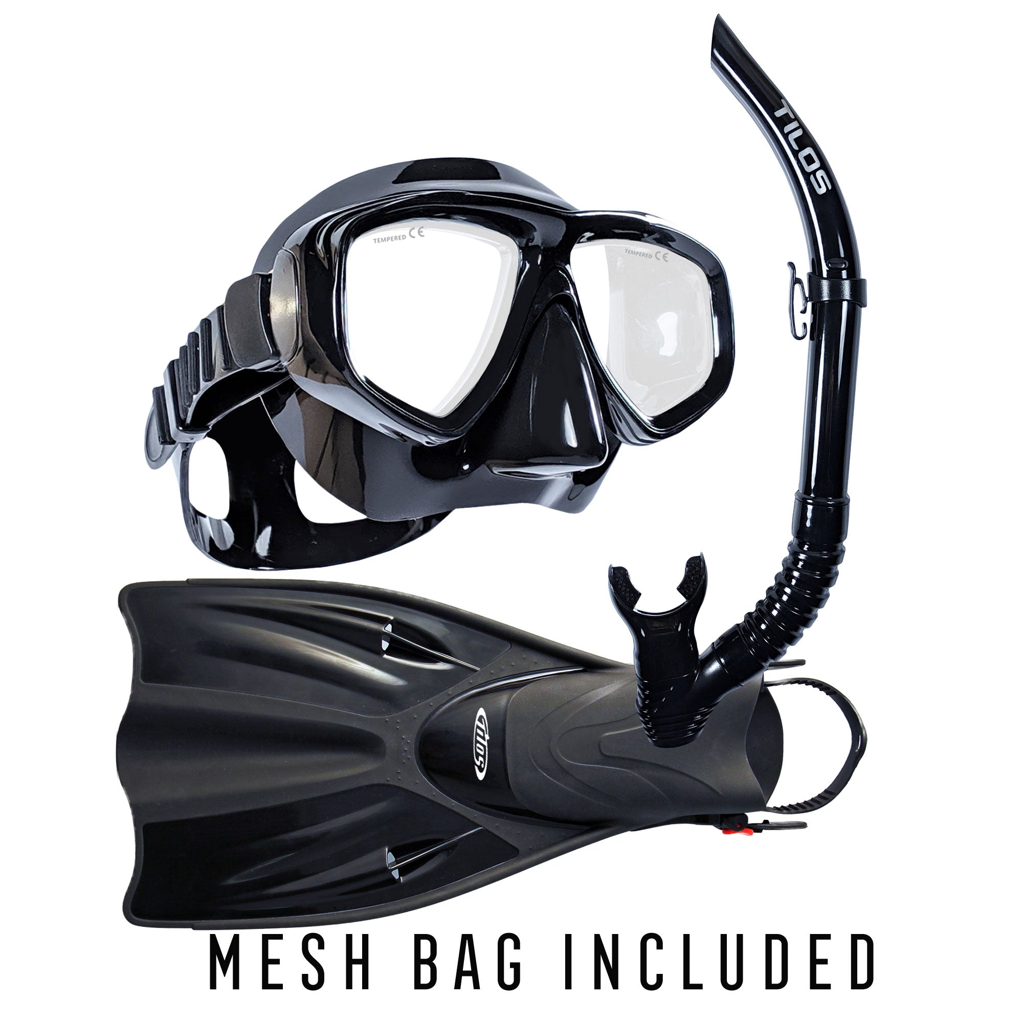 Fantasia Mask, U-Pro II Snorkel, and Getaway Fin Snorkeling Package - Your Complete Underwater Adventure Kit