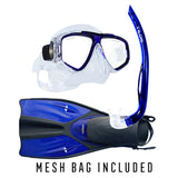 Fantasia Mask with Basic J Snorkel and Getaway Fins Package