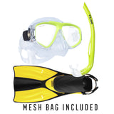 Fantasia Mask with Basic J Snorkel and Getaway Fins Package