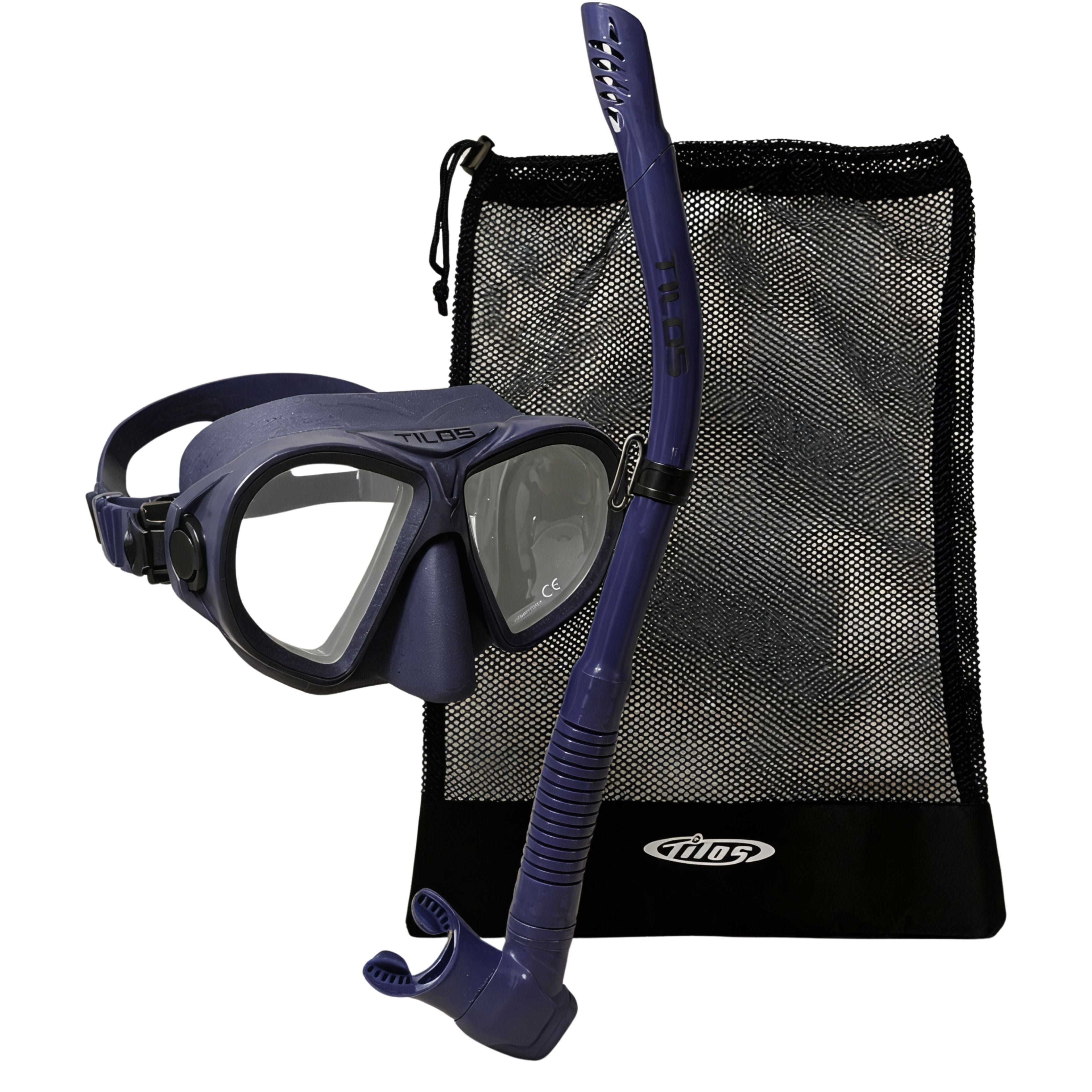 Tilos Aquastalk Mask with Hi-Flow II Semi-Dry Snorkel | Tilos