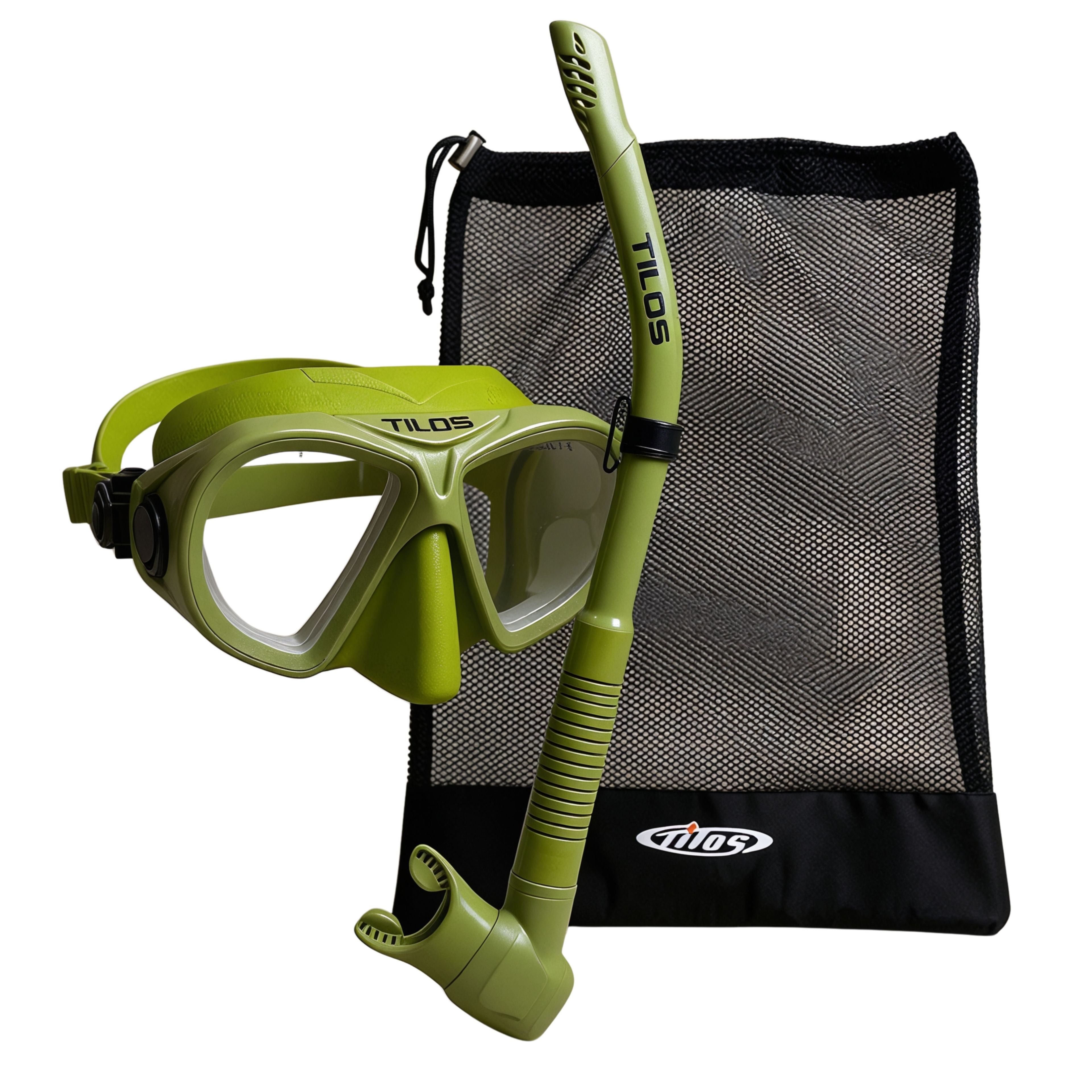 Tilos Aquastalk Mask with Hi-Flow II Semi-Dry Snorkel | Tilos