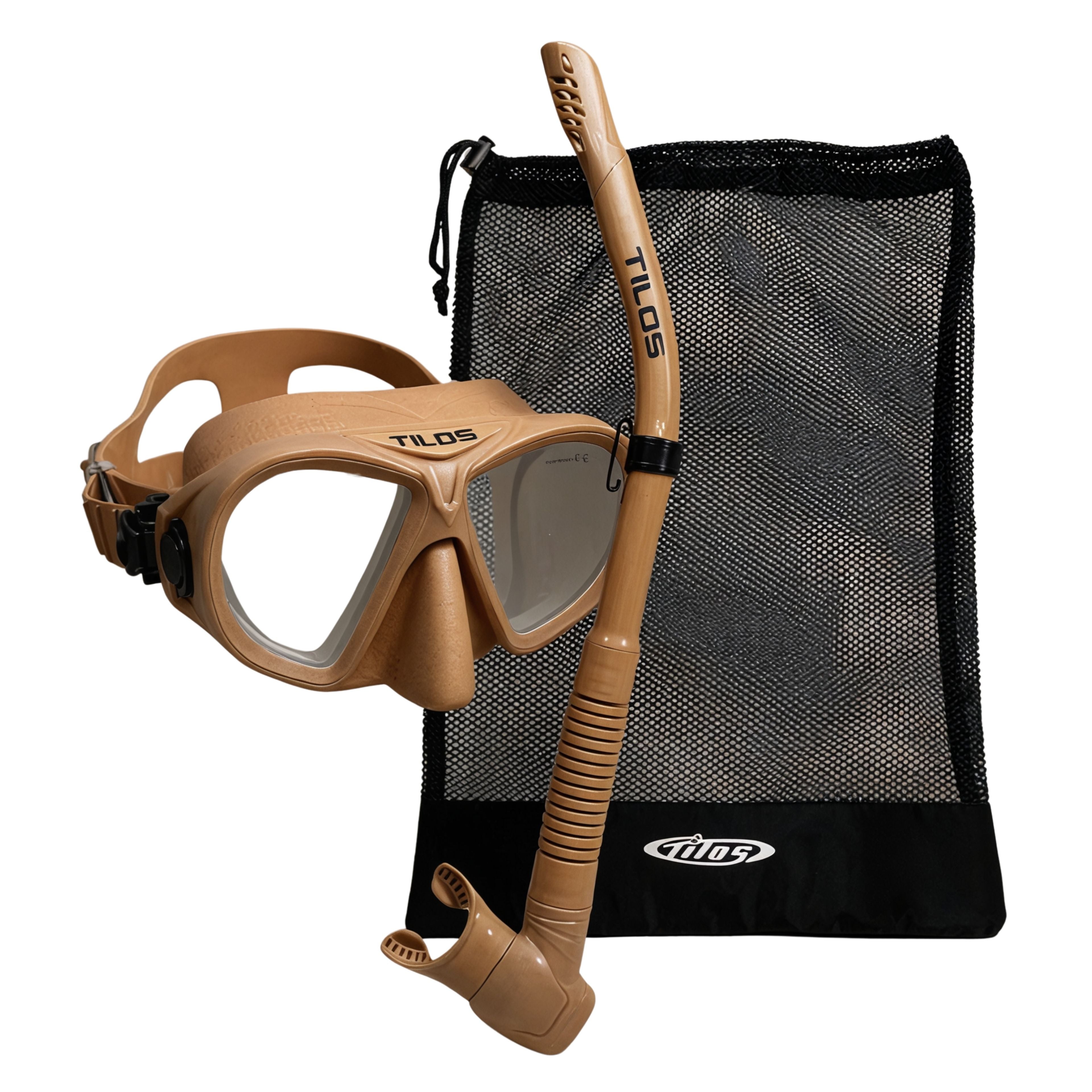 Tilos Aquastalk Mask with Hi-Flow II Semi-Dry Snorkel | Tilos