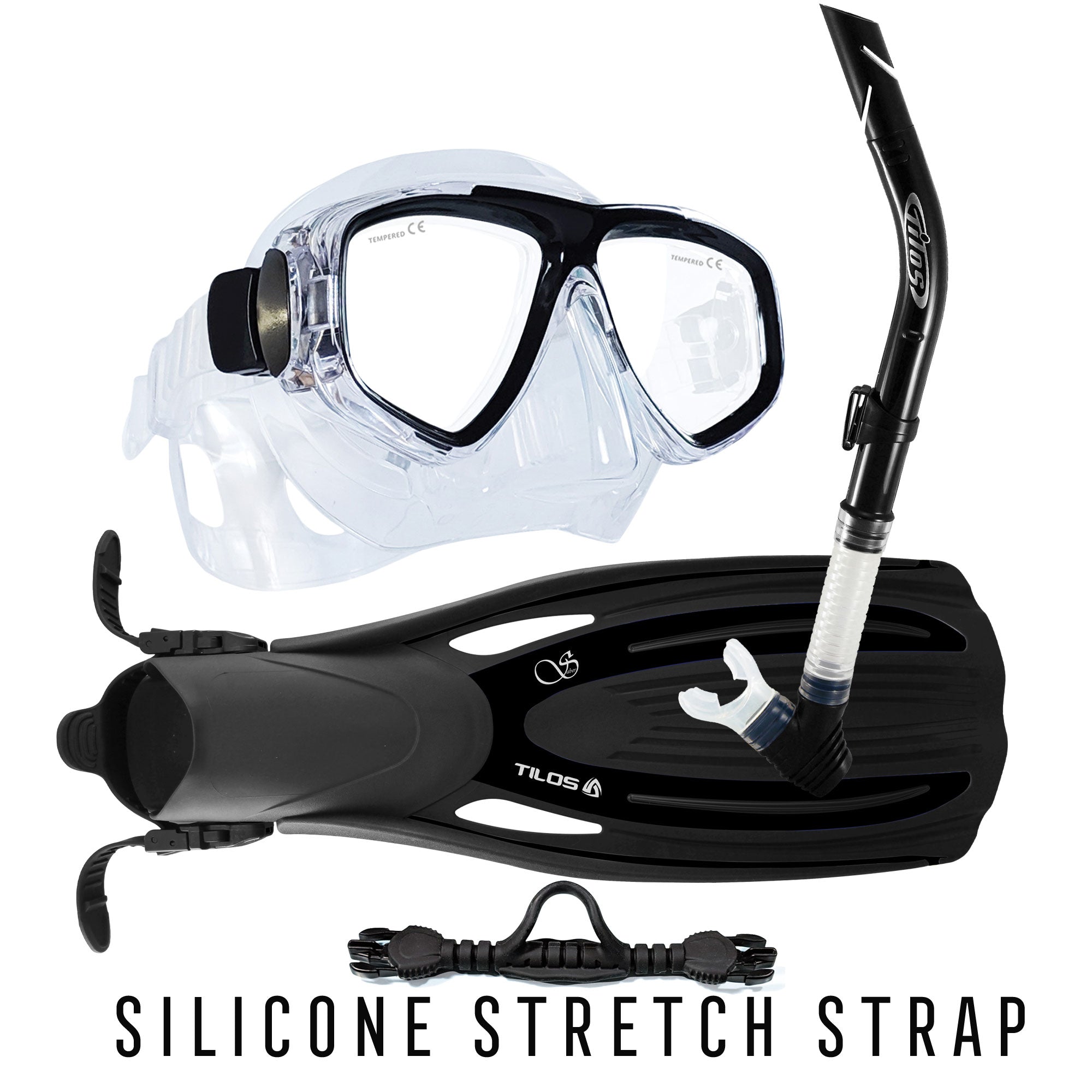 Fantasia Mask with Splash Snorkel and Saber OH Fins Package