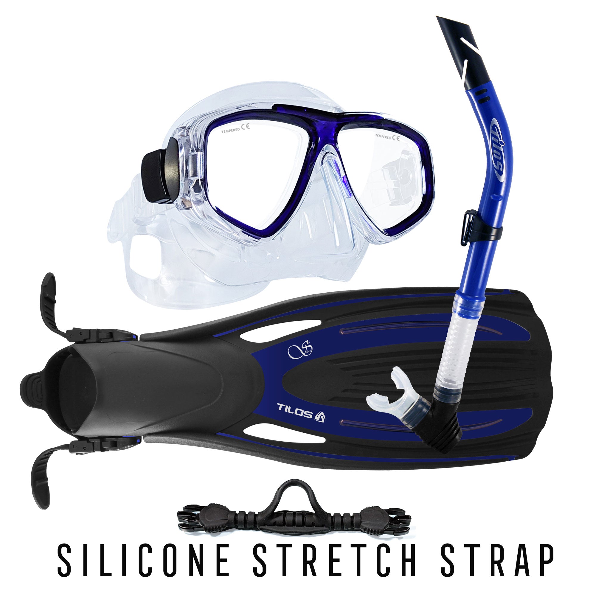 Fantasia Mask with Splash Snorkel and Saber OH Fins Package