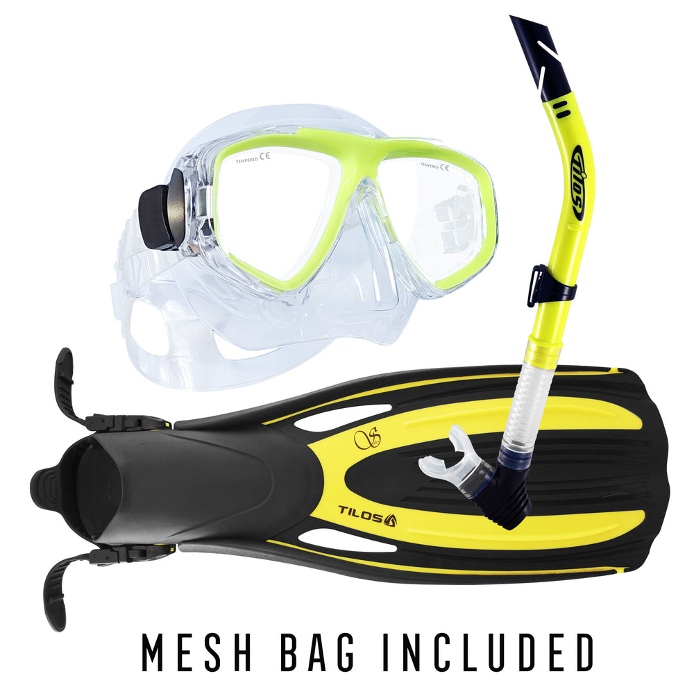 Fantasia Mask with Splash Snorkel and Saber OH Fins Package