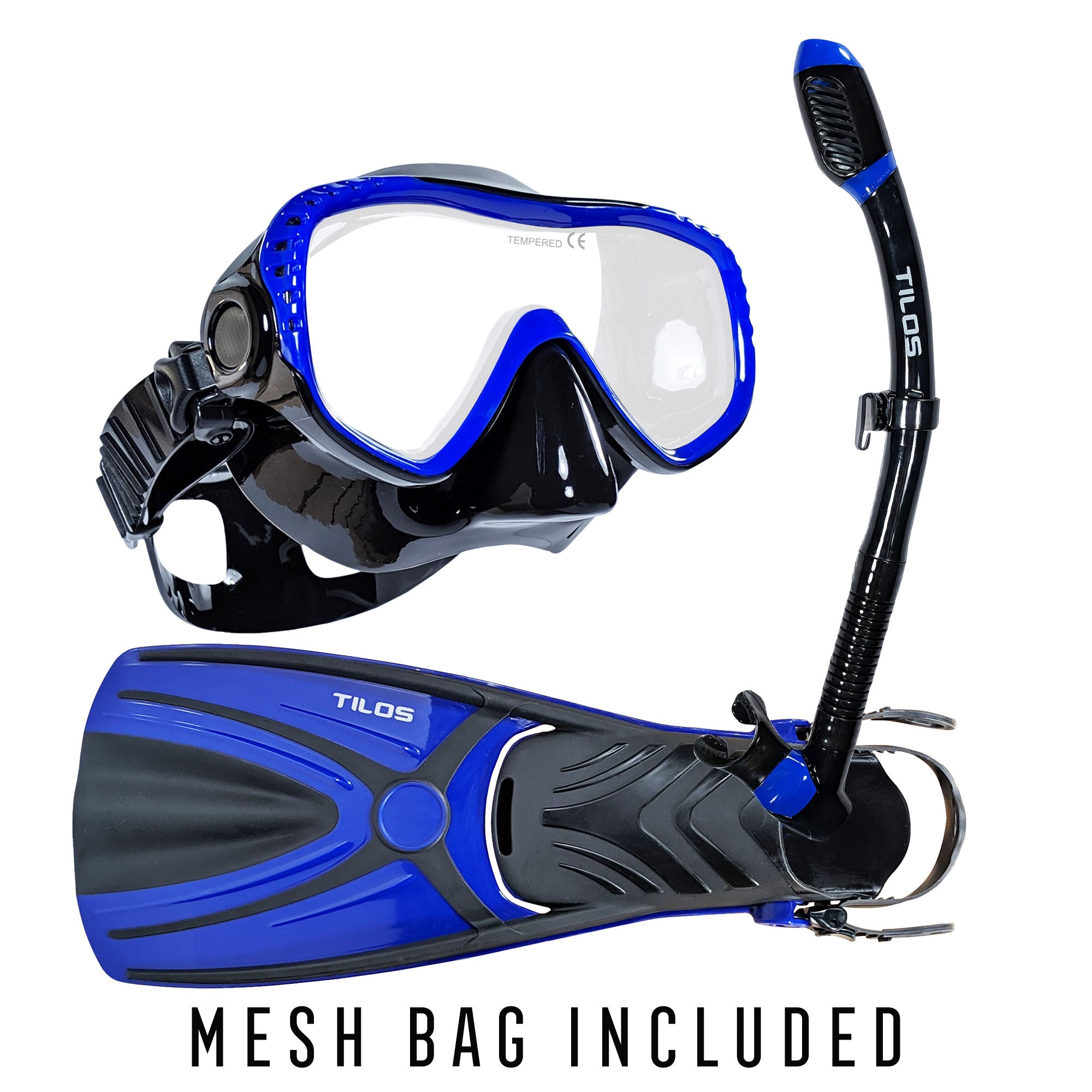 Visionary II Mask with Diver Sleek Dry Snorkel and Aubade OH Fins Package