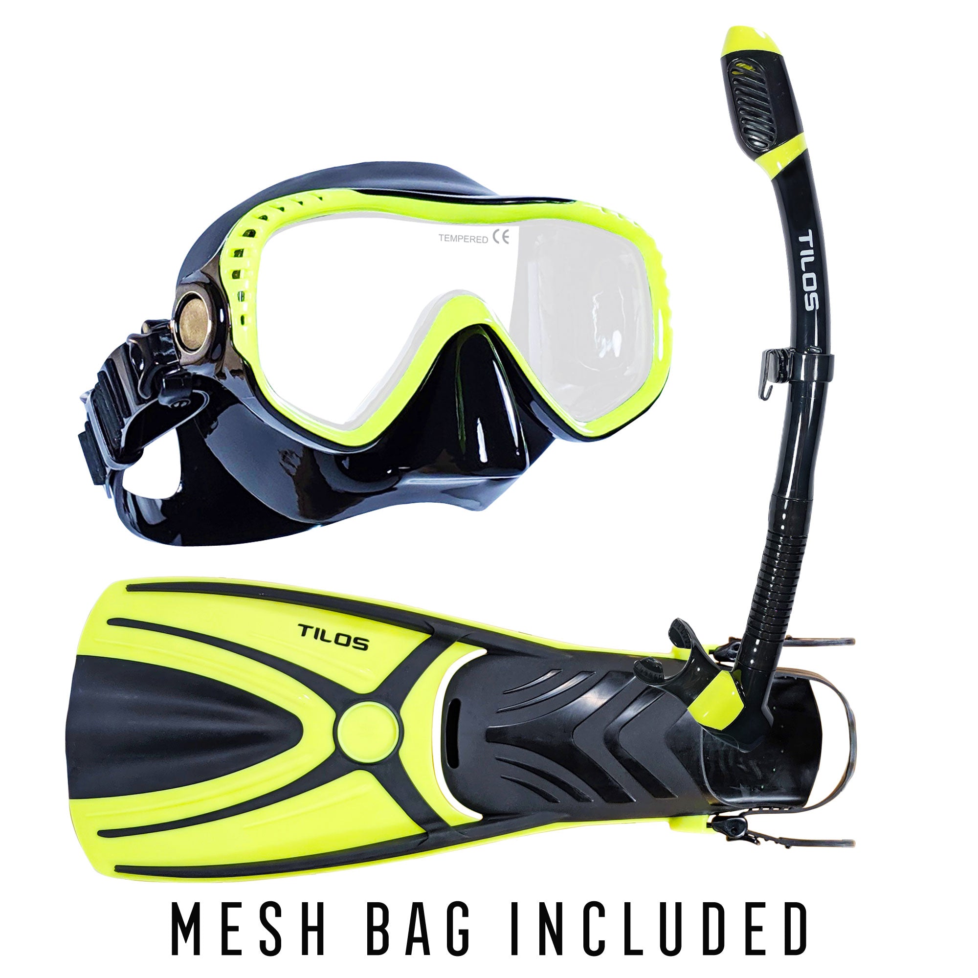Visionary II Mask with Diver Sleek Dry Snorkel and Aubade OH Fins Package
