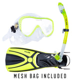 Visionary II Mask with Diver Sleek Dry Snorkel and Aubade OH Fins Package