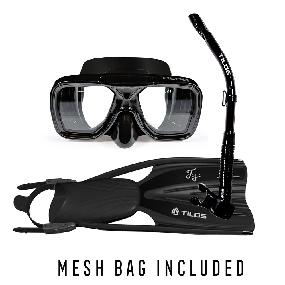 Universal Plus Mask with Hi-Flow II Snorkel and Fiji OH Fins Package