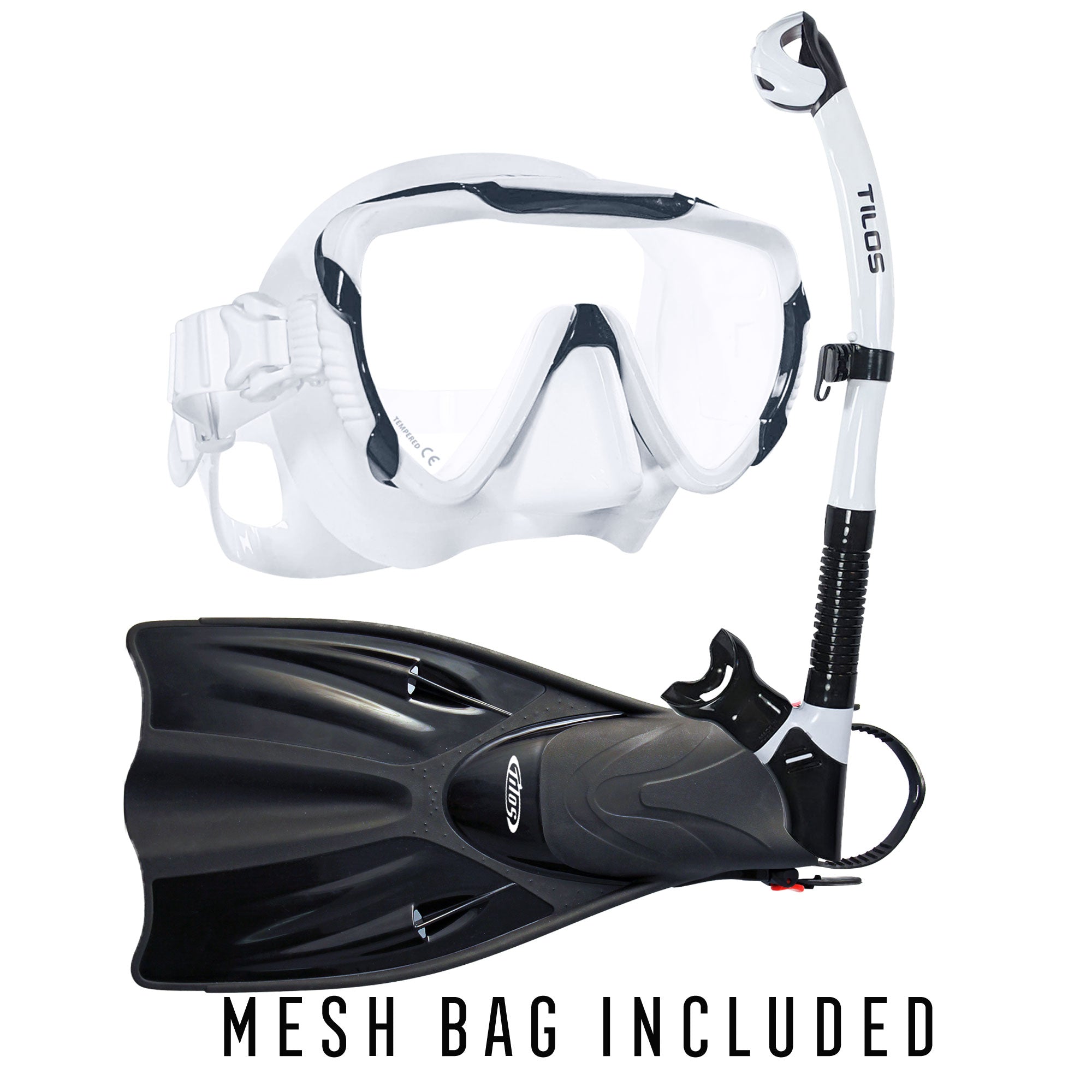Morphi Mask with Orion Dry Snorkel and Getaway OH Fins Package