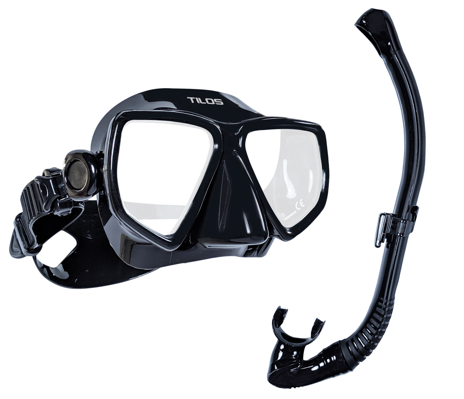Flex Frameless Foldable Mask & Spiral Snorkel Combo Set - Compact Backup Diving Gear