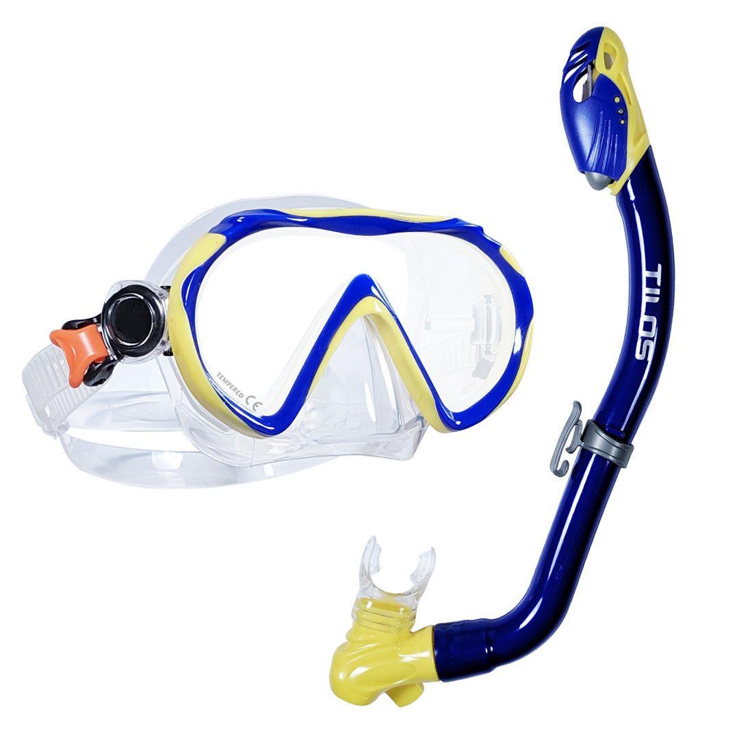 Tilos Jovie Mask with SOS Whistle Dry Snorkel Jr. Combo Set | Tilos