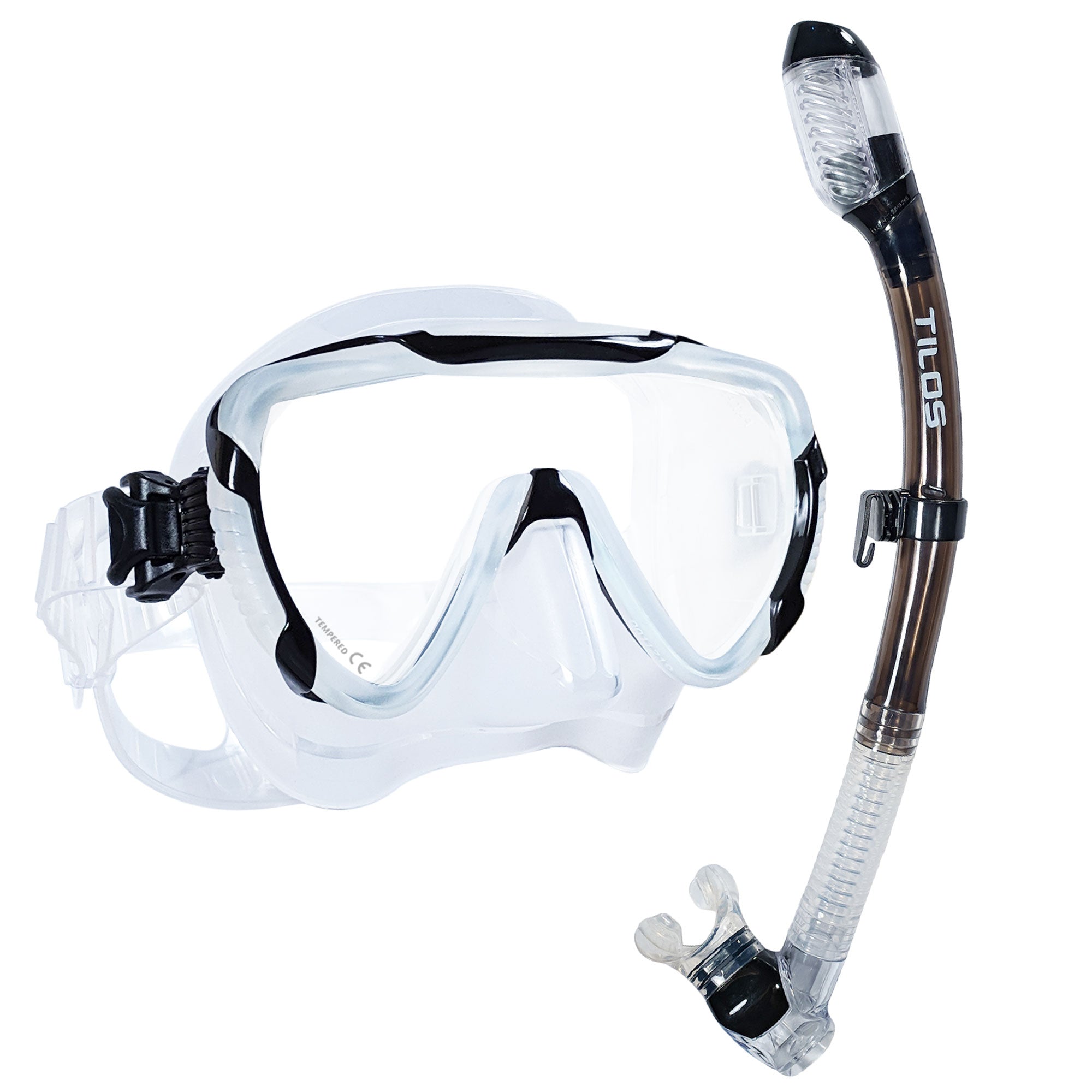 Tilos Morphi Mask with Diver Sleek Snorkel Combo Set | Tilos