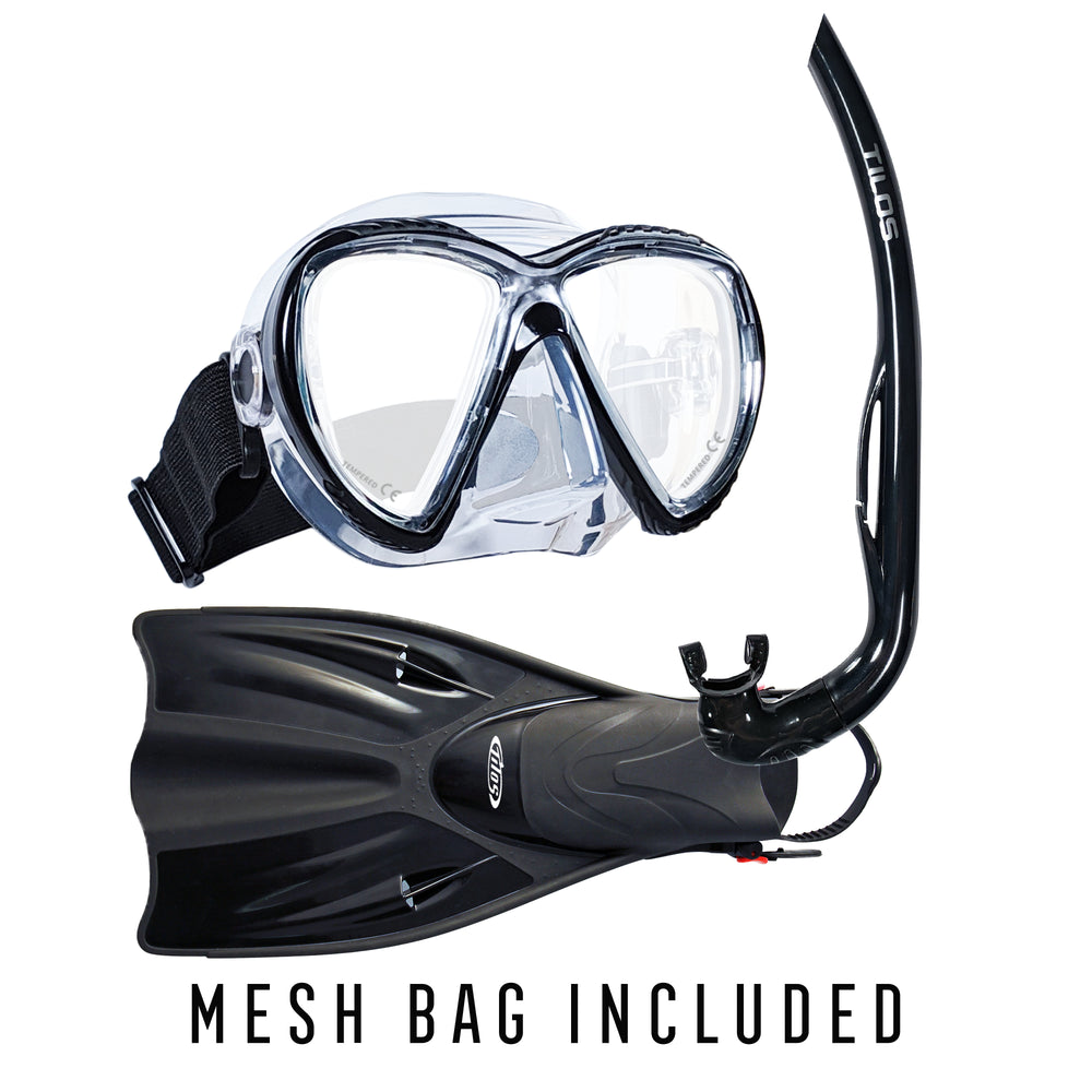 Cogito Mask with Basic J Snorkel and Getaway Fins