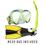 Cogito Mask with Basic J Snorkel and Getaway Fins