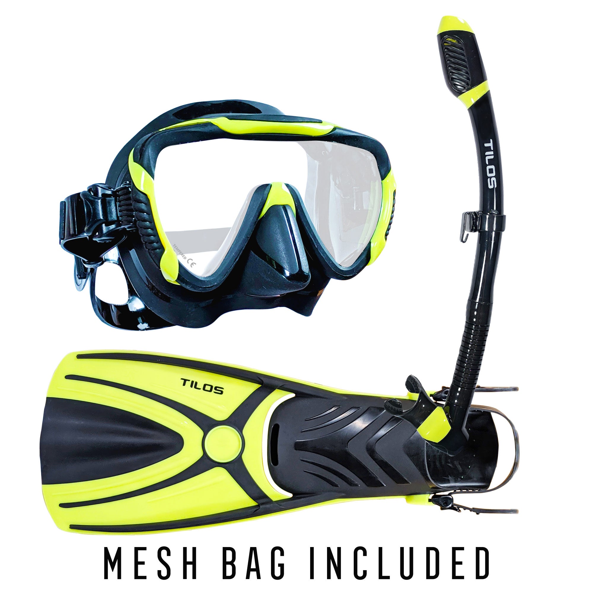 Morphi Mask with Diver Sleek Dry Snorkel and Aubade Fins Package