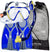Jovie Mask with SOS Whistle Dry Snorkel and Jovie Fins Jr. Package
