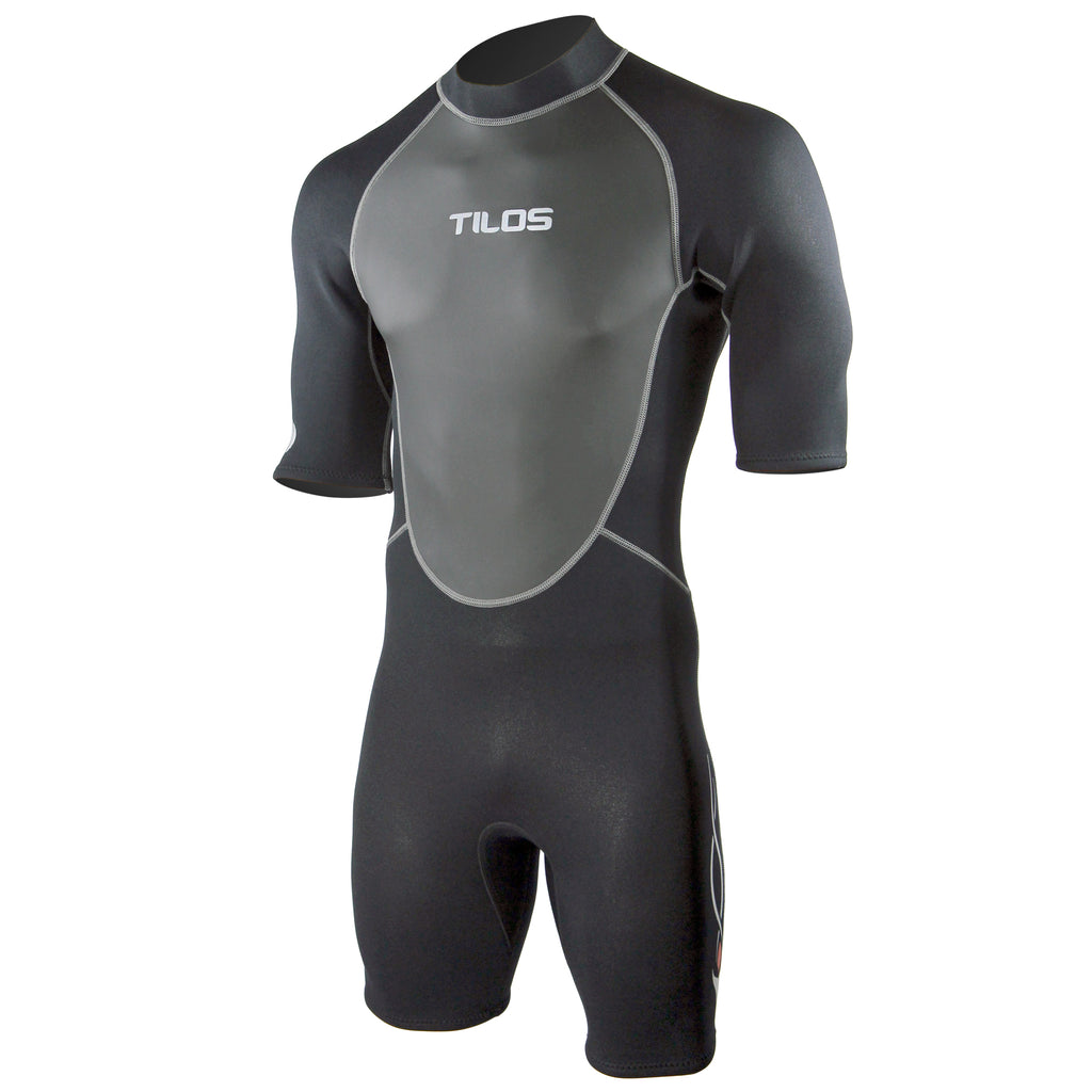 Neoprene Long Sleeves Diving Suit for Men, Shorty Wetsuit, Front